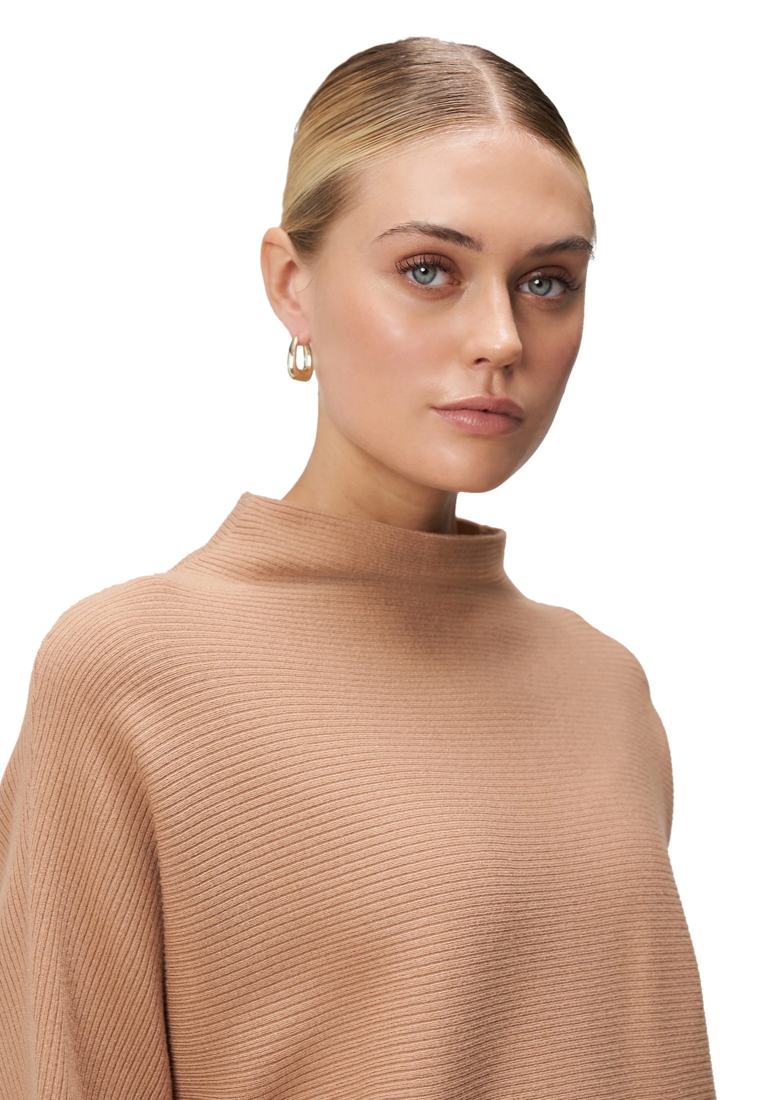 Zero Strickpullover »zero Damen Pullover strukturiert mit Stehkragen«, (1 tlg.), Plain/ohne Details