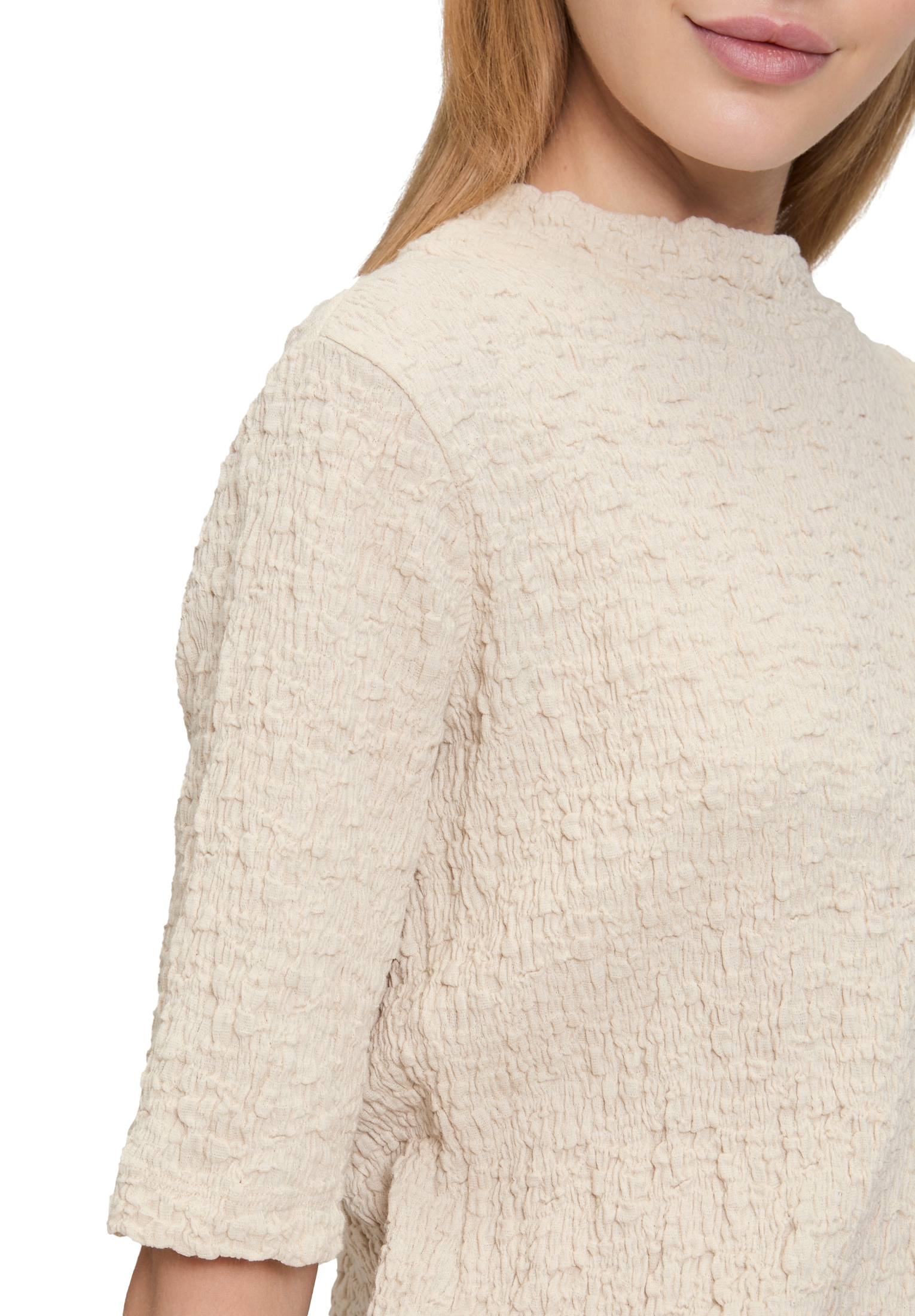 Betty Barclay Kurzarmshirt »Betty Barclay Damen Strukturshirt mit Stehkragen«, (1 tlg.)