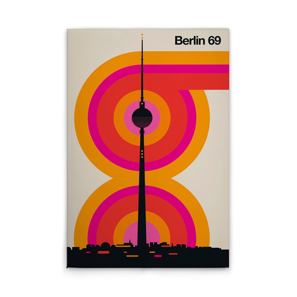 A.S. Création Leinwandbild "Berlin69 - Wandbild Creme Schwarz Orange Keilra günstig online kaufen