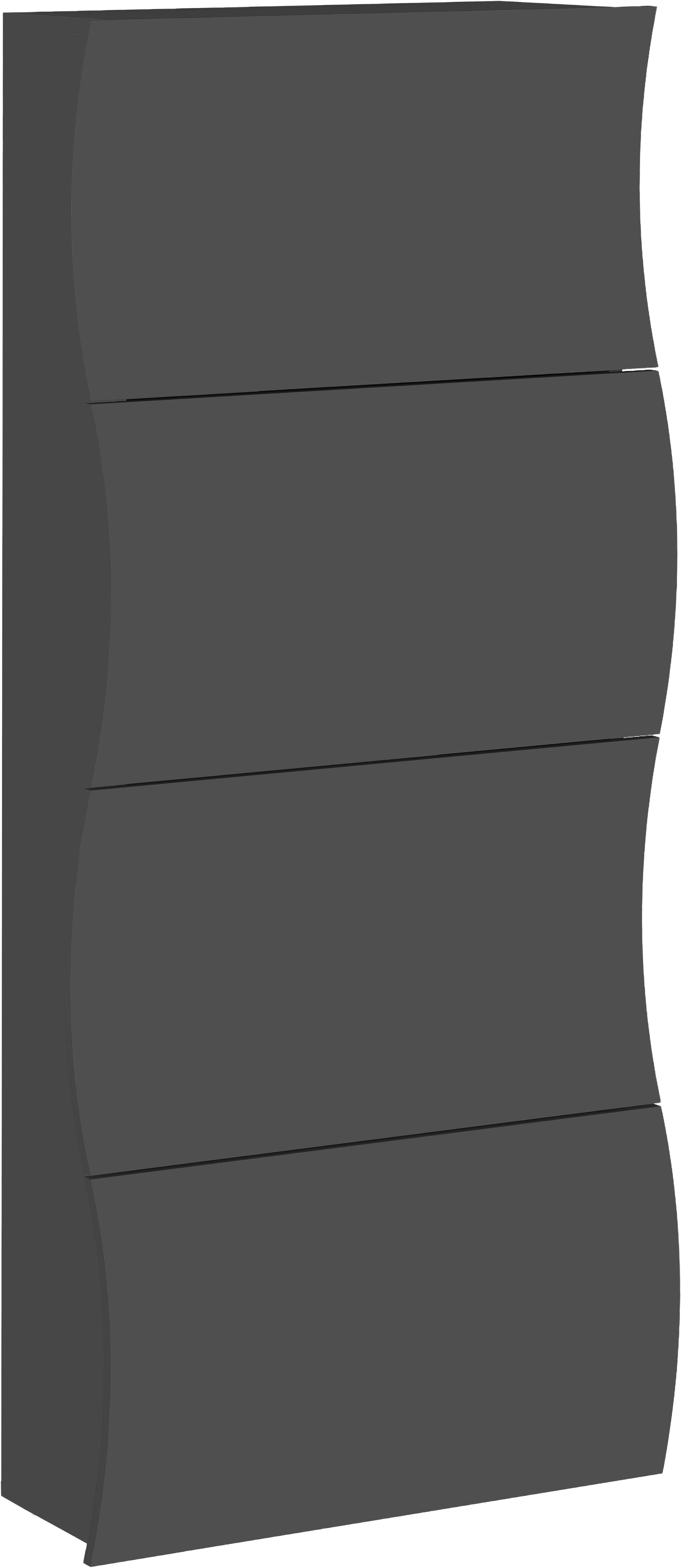 Home affaire Schuhschrank "Schuhschrank mit Klappen / Schuhkommode, Höhe 161 cm" onda 71 cm breit, Anthrazit,mit 4 klapptüren, made in italy