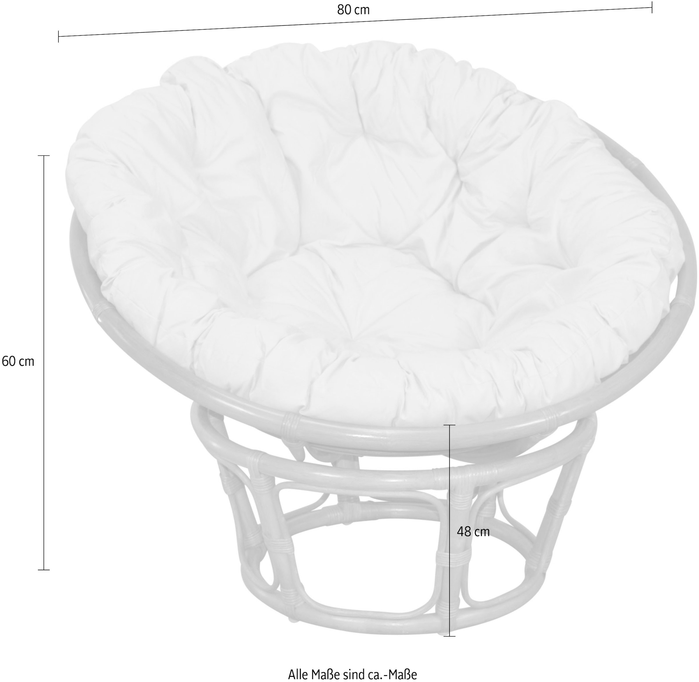 Home affaire Rattanstuhl »Buse«, aus handgeflochtenem Rattan