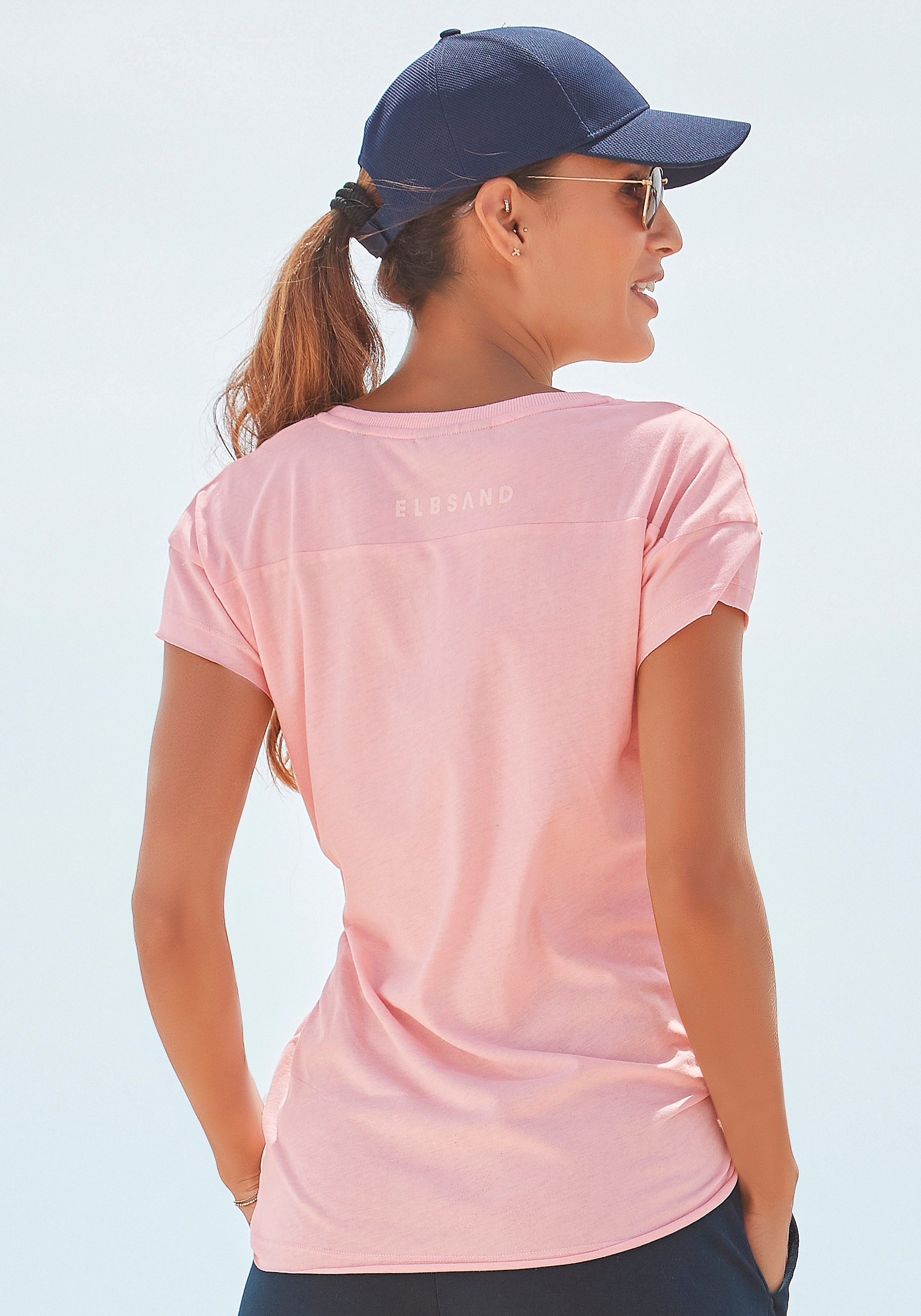 Thumbnail - Elbsand T-Shirt "Ranva", mit Logodruck, Kurzarmshirt aus Baumwoll-Mix, sportlich