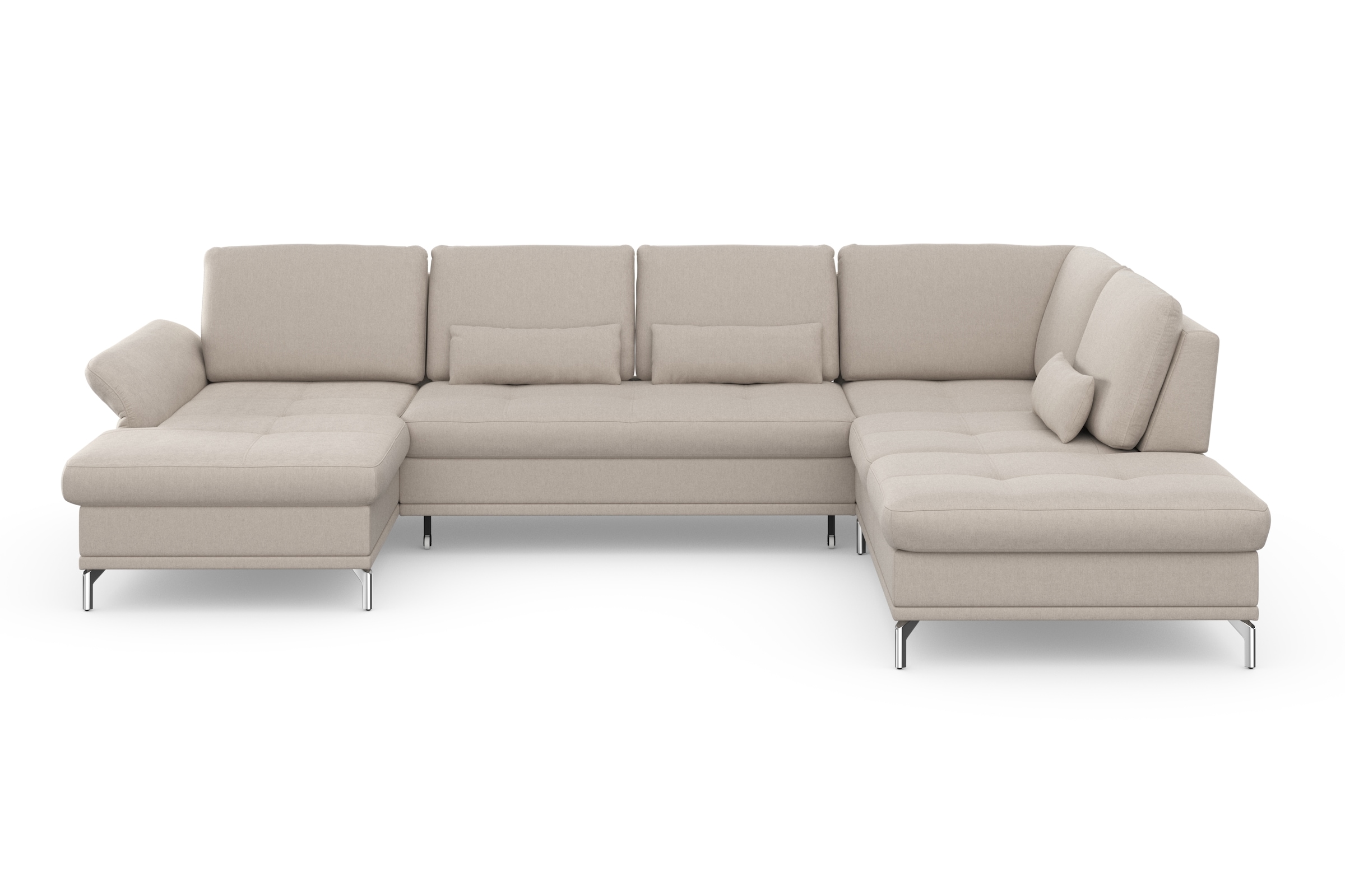 Home affaire Wohnlandschaft "Palm Beach U-Form" Federkern, mit Sitztiefenve günstig online kaufen