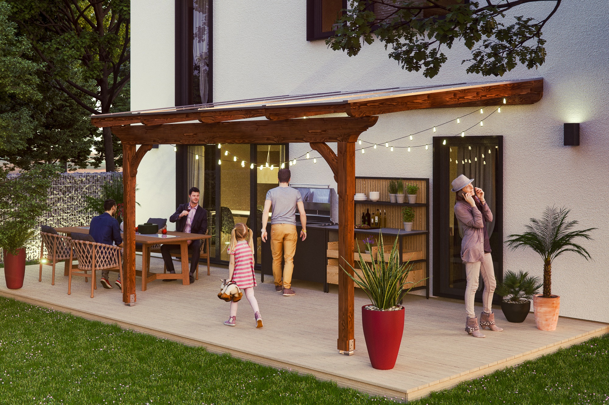 Skanholz Terrassendach »Ravenna«, Douglasie