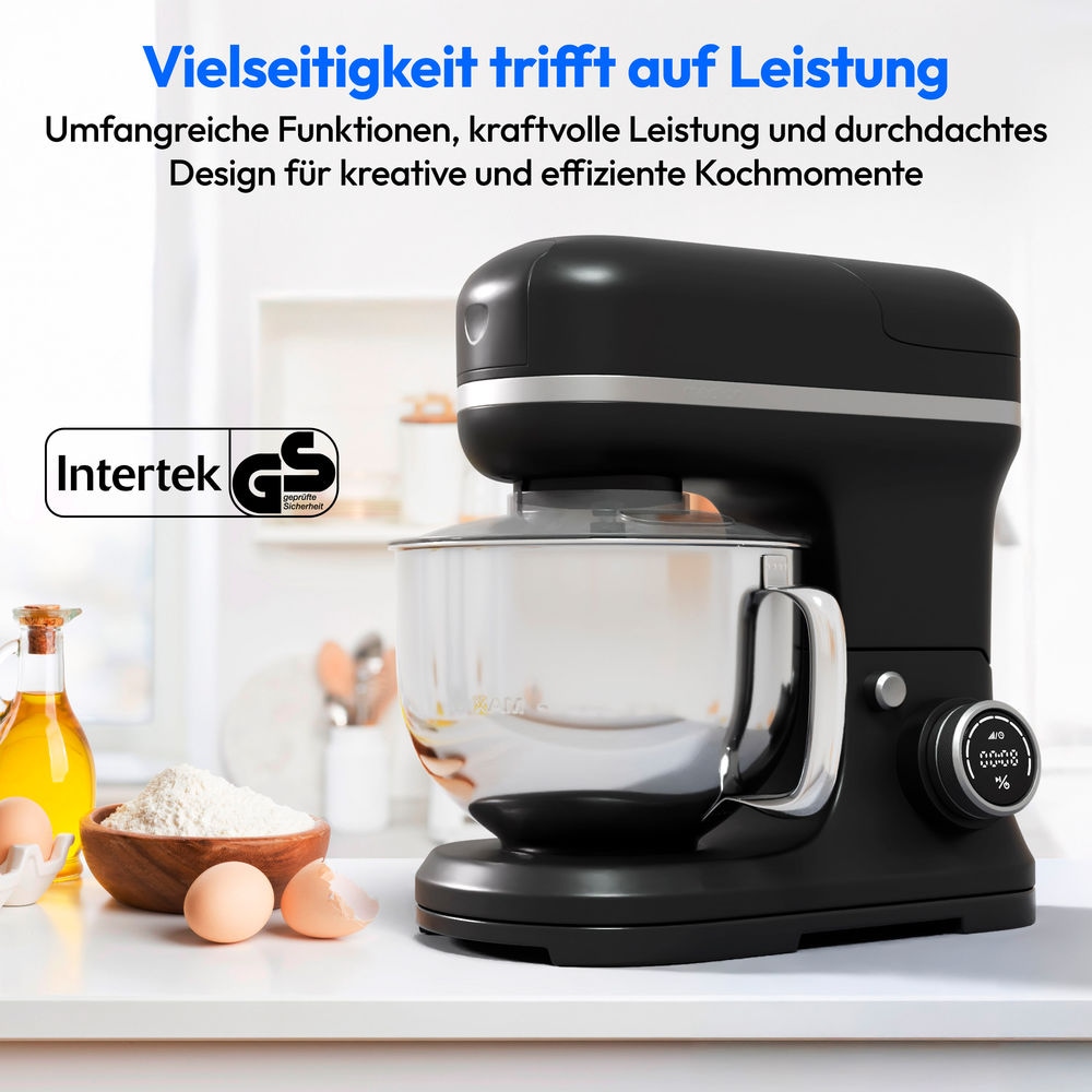 Medion® Küchenmaschine »MD 18442 8 Geschwindigkeitsstufen, schwarz«, schwarz
