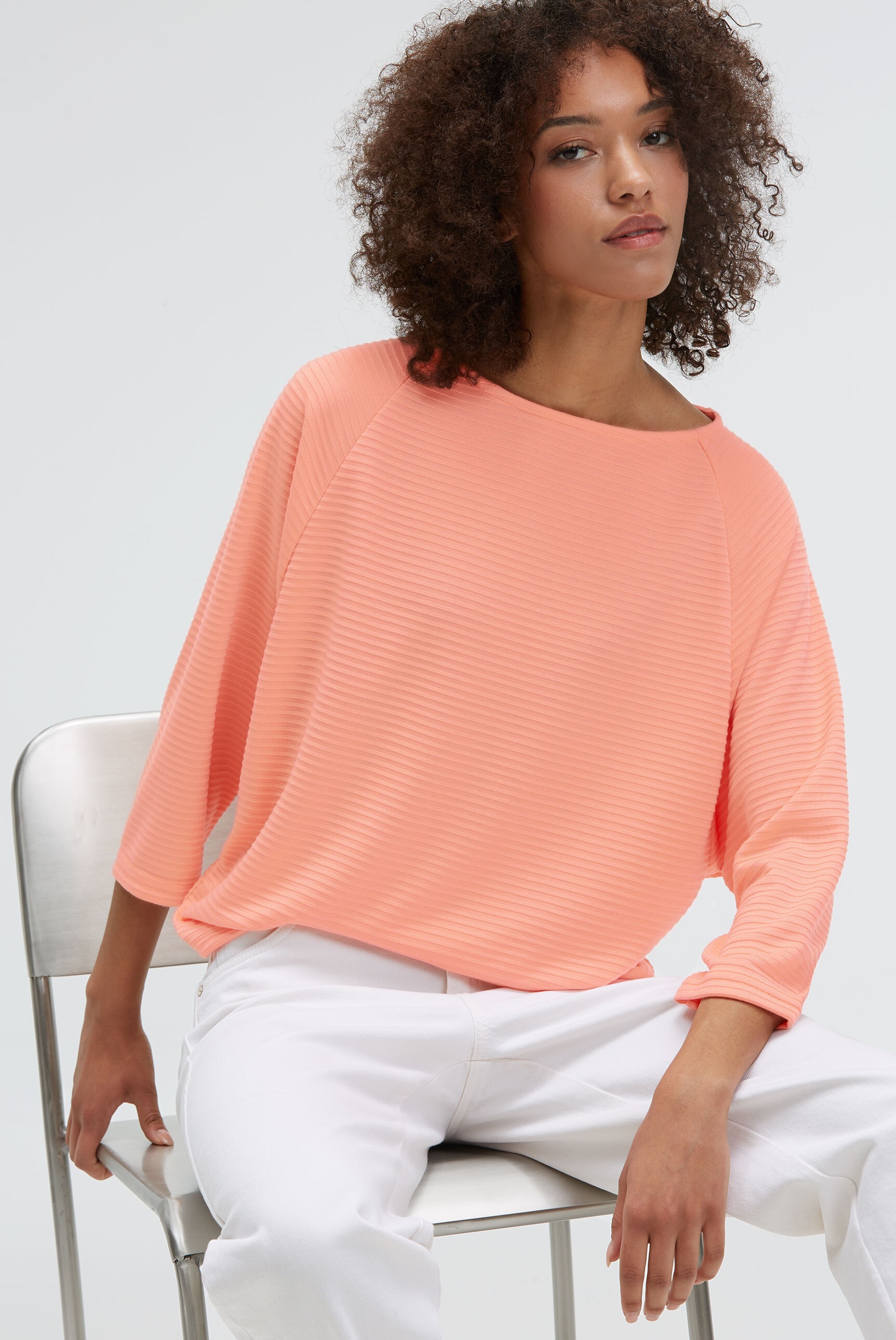 SENSES.THE LABEL Sweater mit verkürzten Ärmeln