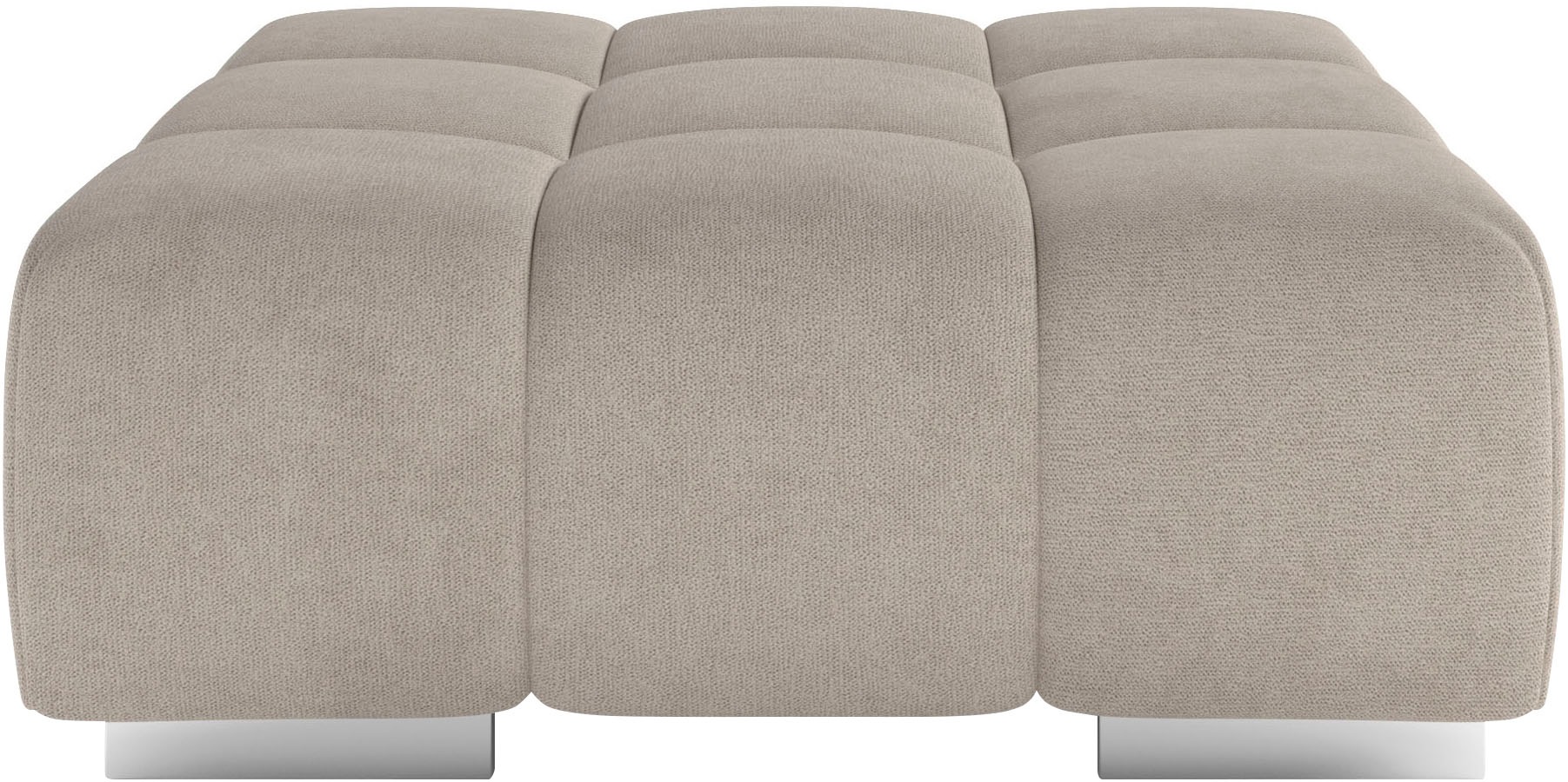 Hocker COTTA "Orion", platinum, B:103cm H:42cm T:103cm, 100% Polyester, Hocker, Hocker 2