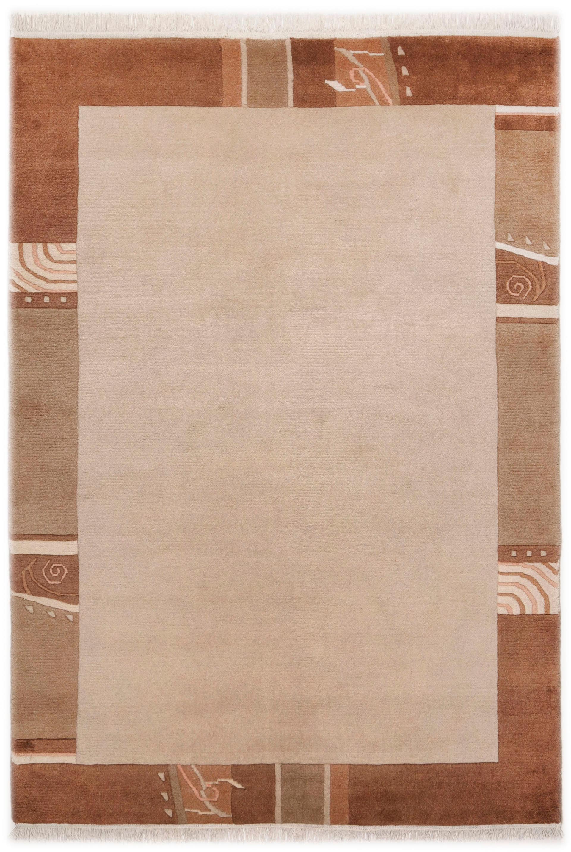 THEKO Teppich »Sierra«, rechteckig, handgeknüpft, mit Bordüre, ideal im Wohnzimmer & Schlafzimmer