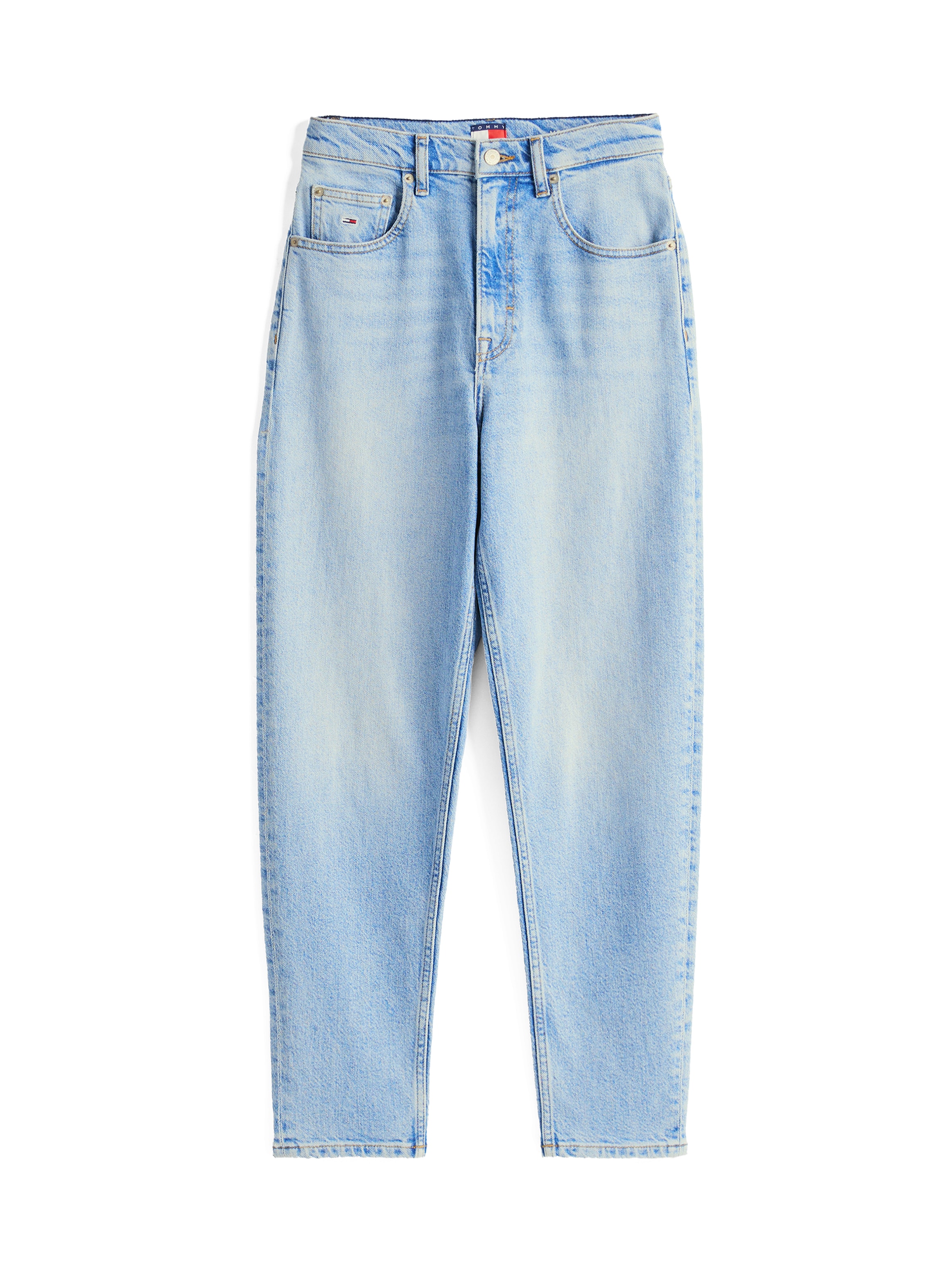 Tommy Jeans Mom-Jeans »MOM JEAN UH TPR«, mit Logo-Stickereien, in knöchelfreier Länge