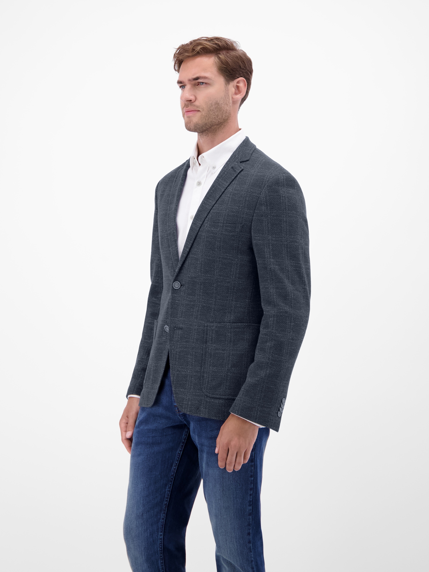LERROS Jerseysakko »LERROS Herren Jerseyblazer, kariert«