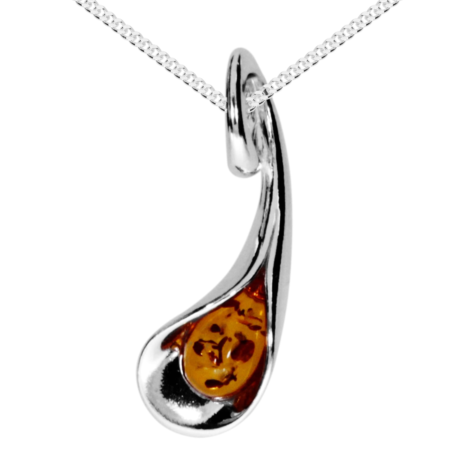Kette mit Anhänger OSTSEE-SCHMUCK "- Jeanne - Silber 925/000 - Bernstein" Gr. 45, silber (silber 925, silberfarben, weiß), Schmuck_Sets, Damen, 45, Silber 925 (Sterlingsilber) 4