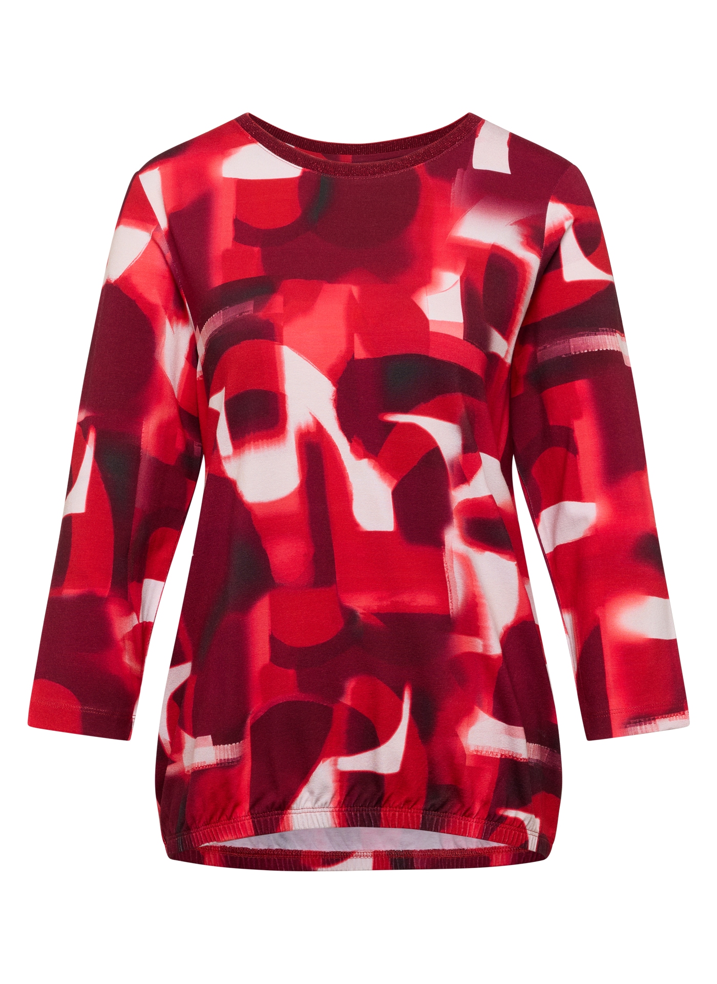 Rabe 3/4-Arm-Shirt , mit grafischem Muster und Glitzer-Rundhals

