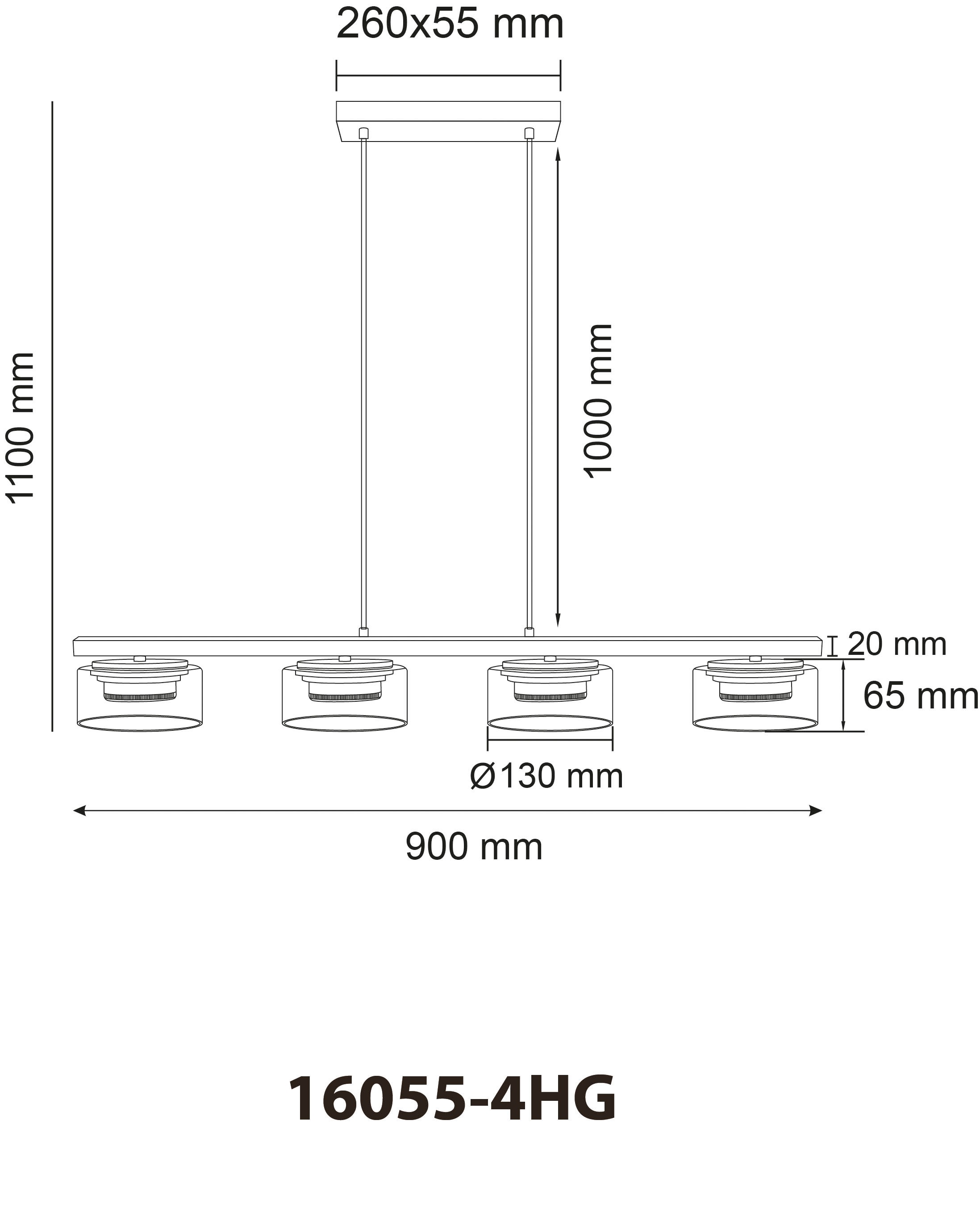 GLOBO LIGHTING Hängeleuchte »HIGGINS« GX53 1 Stk. Extra-Warmweiß Hängelampe Esszimmer-Leuchte Esstischleuchte Wohnzimmer
