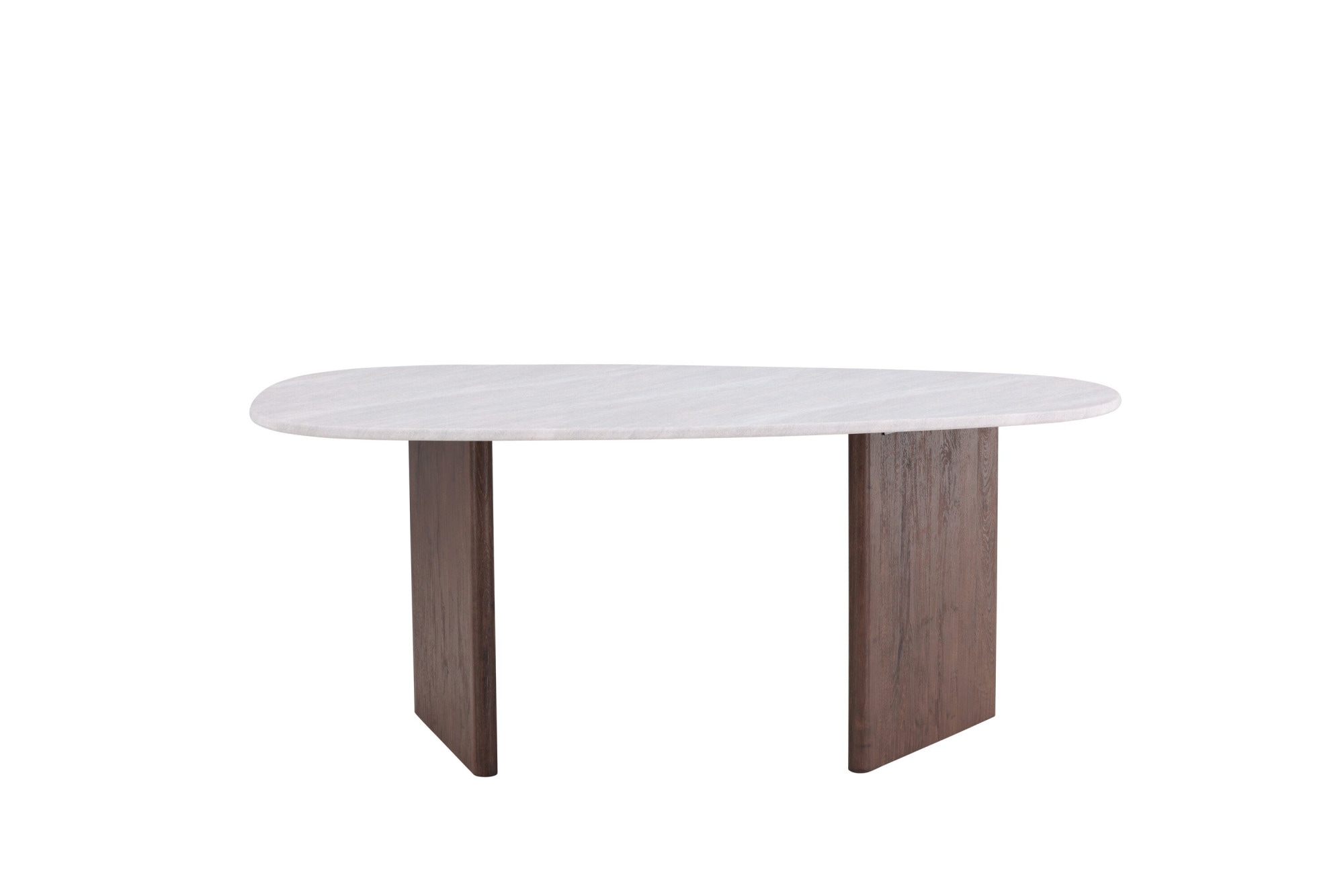Venture Home Esstisch "Grönvik, ovaler Esstisch in moderner Betonoptik, 180 × 90 cm" Esszimmertisch, MDF, Papierlaminat, oval, geräumig, skandinavisch