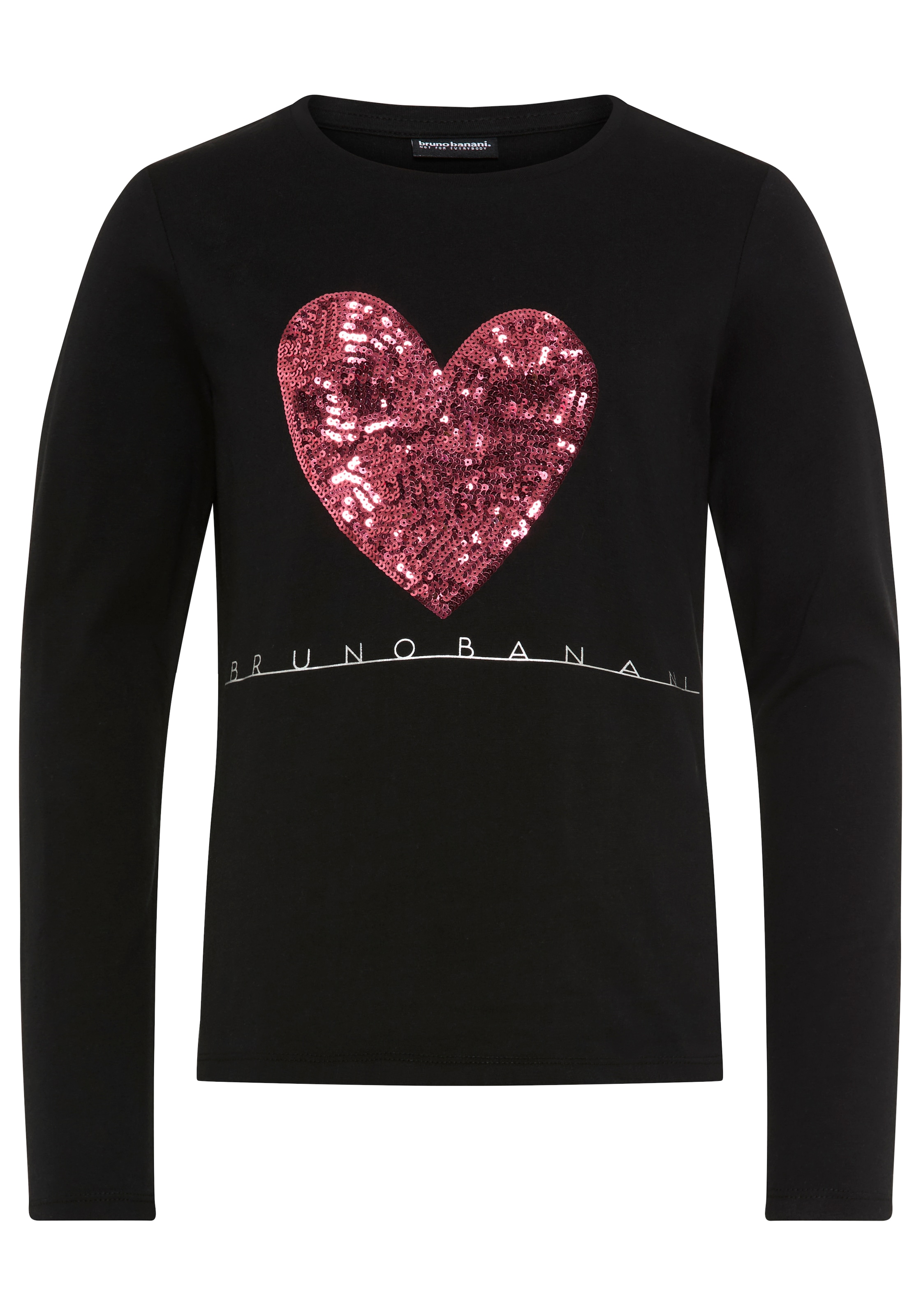 Bruno Banani Langarmshirt »WENDEN-Pailletten - Glitzerherz«, NEU! BRUNO BANANI für TEENS. Cooles Paillettenshirt
