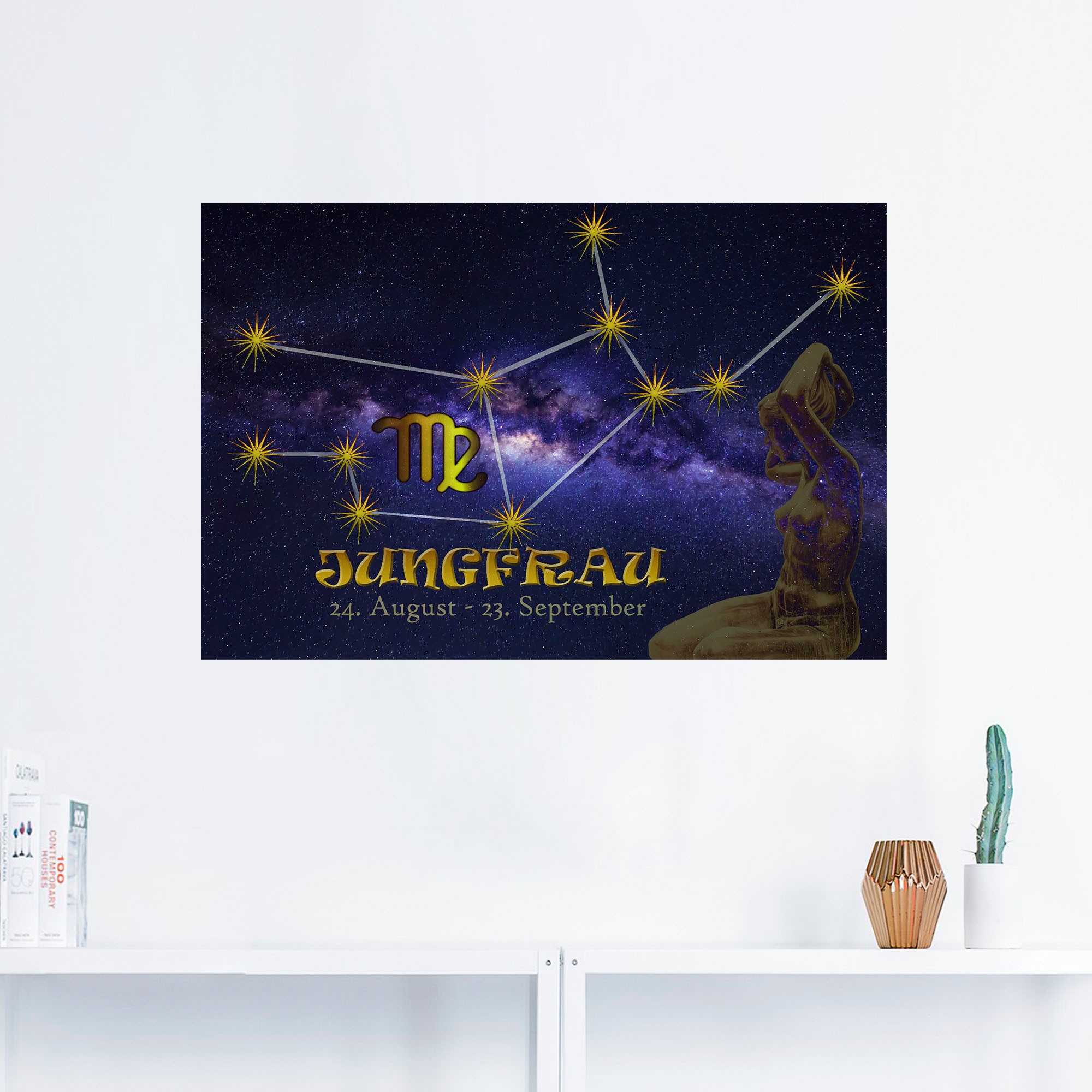 Artland Wandbild »Sternzeichen - Jungfrau«, Bilder von Sternzeichen, (1 St.), als Alubild, Outdoorbild, Poster in verschied. Größen