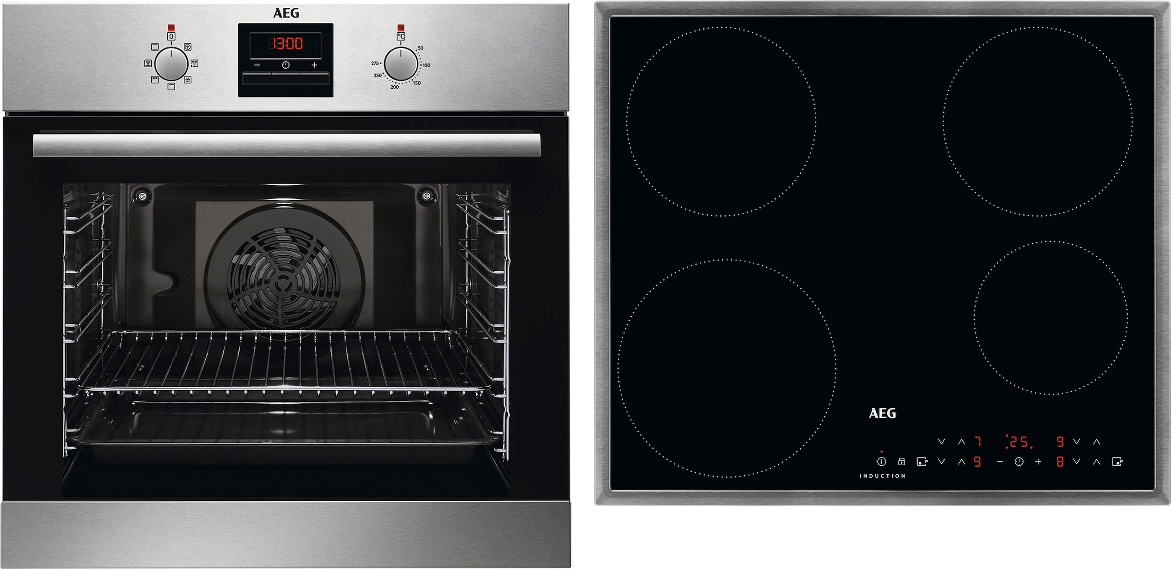 AEG Backofen-Set "BES33101ZM", mit Teleskopauszug nachrüstbar