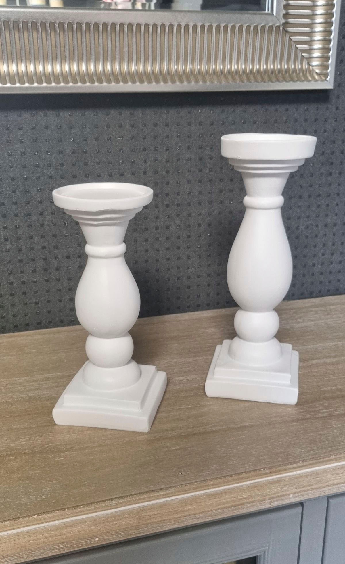 Ambiente Haus Kerzenständer »Kerzenständer aus Polyresin - weis 26cm«, (1 St.)