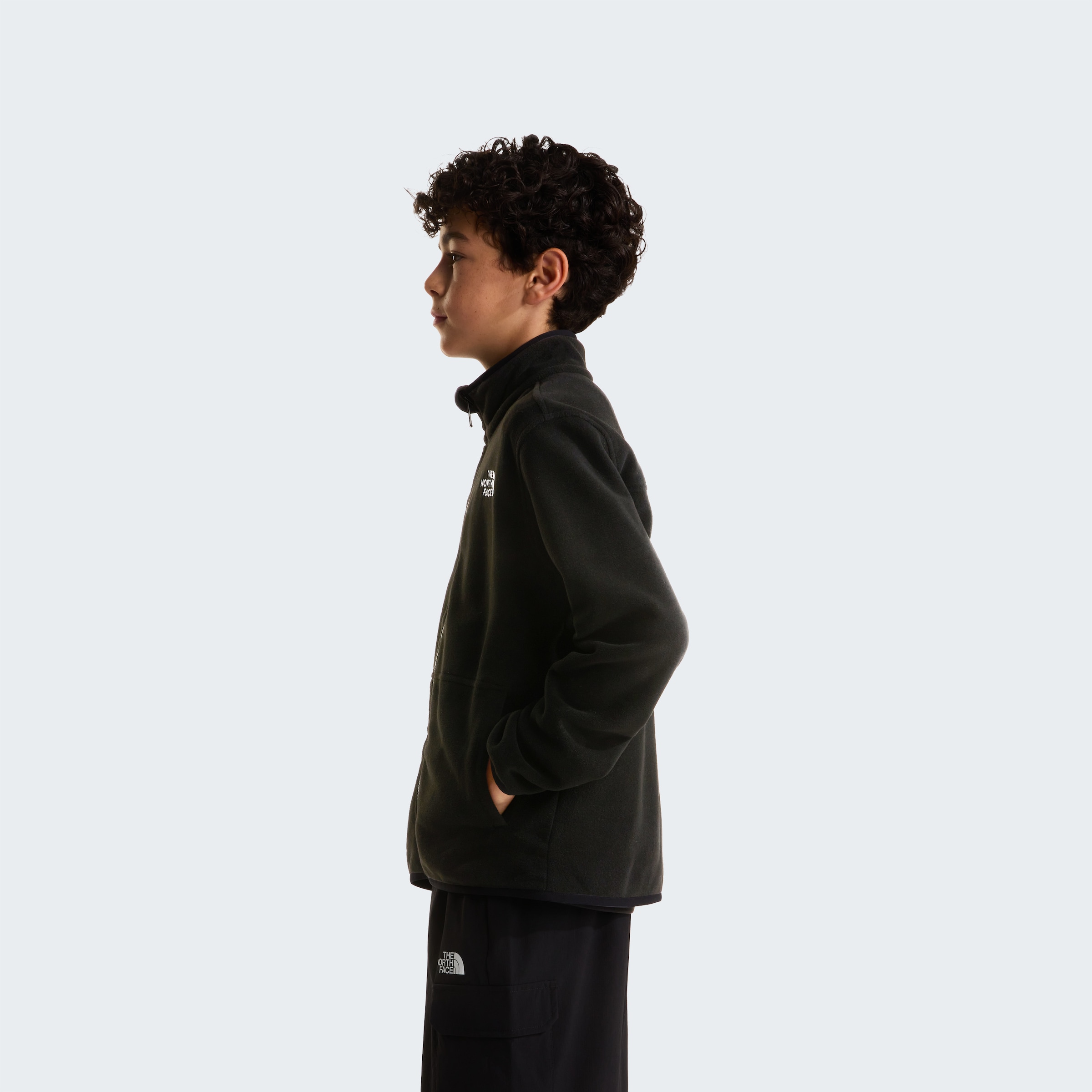 The North Face Fleecejacke »TEEN GLACIER FZ ZIP IN JACKET« mit Zip-In-Funktion, weiches Material, aus Polyester, normaler Schnitt