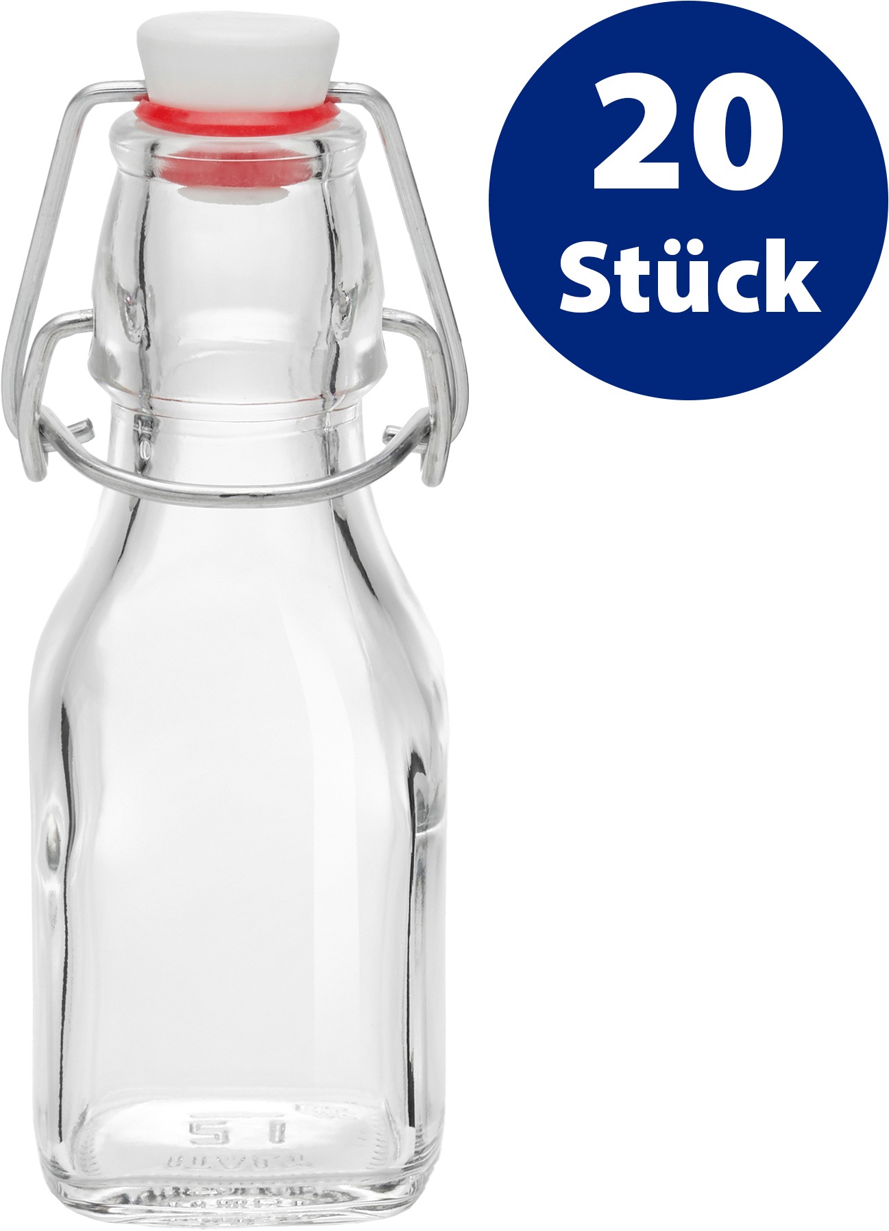 Bormioli Rocco Einmachglas "Flasche Swing 0,125l, 20 Stück" mit Bügelverschluss