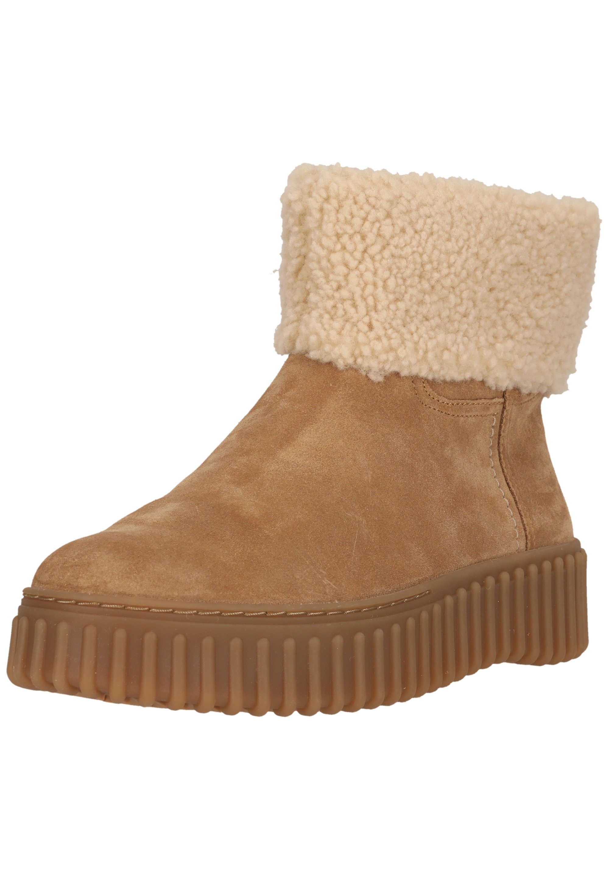 Clarks Stiefel "Torhill Turn Light Tan WLined" mit charakteristischer, gerippter Sohle