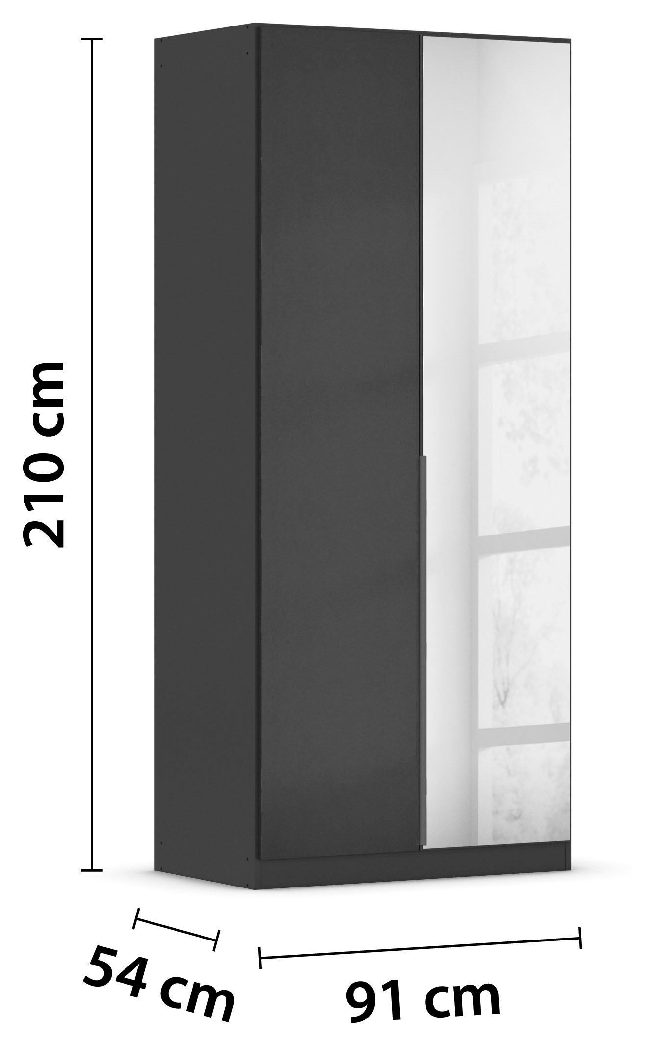 rauch Drehtürenschrank »Kleiderschrank Schrank Garderobe AGORDO mit Dekor- oder Hochglanzfront«, (in zwei Griff-Farben), durchdachte Innenausstattung, in 6 Breiten und 2 Höhen MADE IN GERMANY