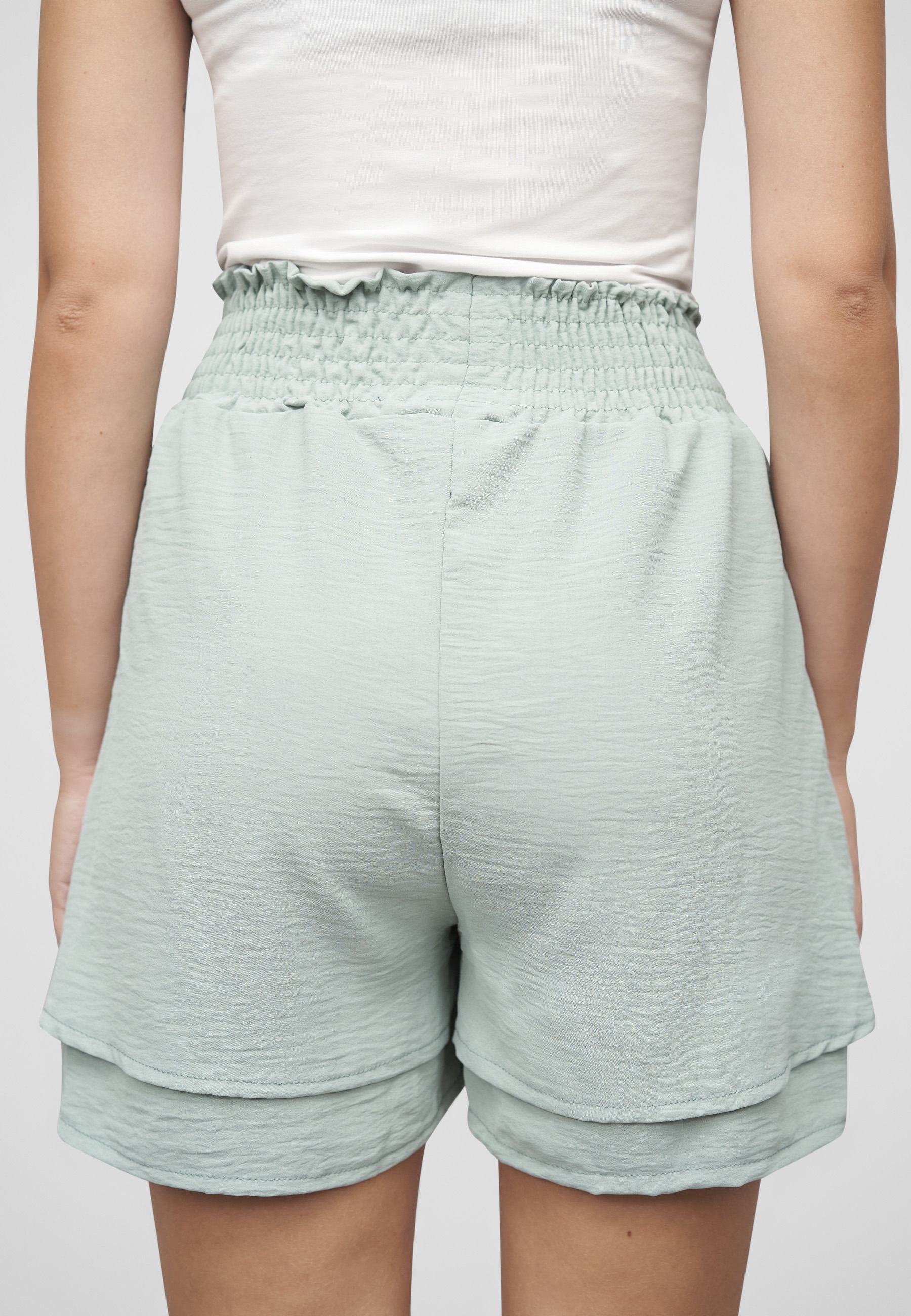 CLOUD 5IVE Shorts »CLOUD 5IVE Musselin Shorts 2-Lagig mit Gummibund«