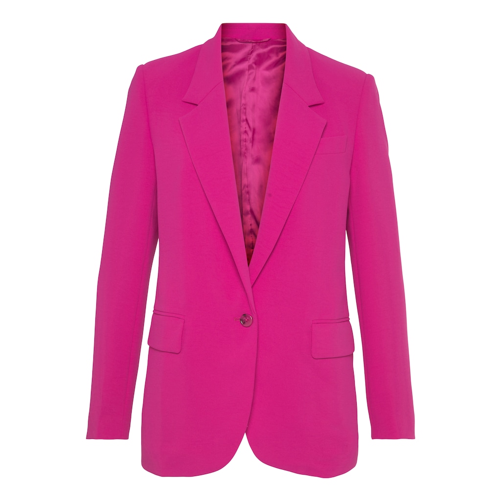 LASCANA Longblazer, mit Reverskragen und Schlitz hinten, Damenblazer, elegant-chic