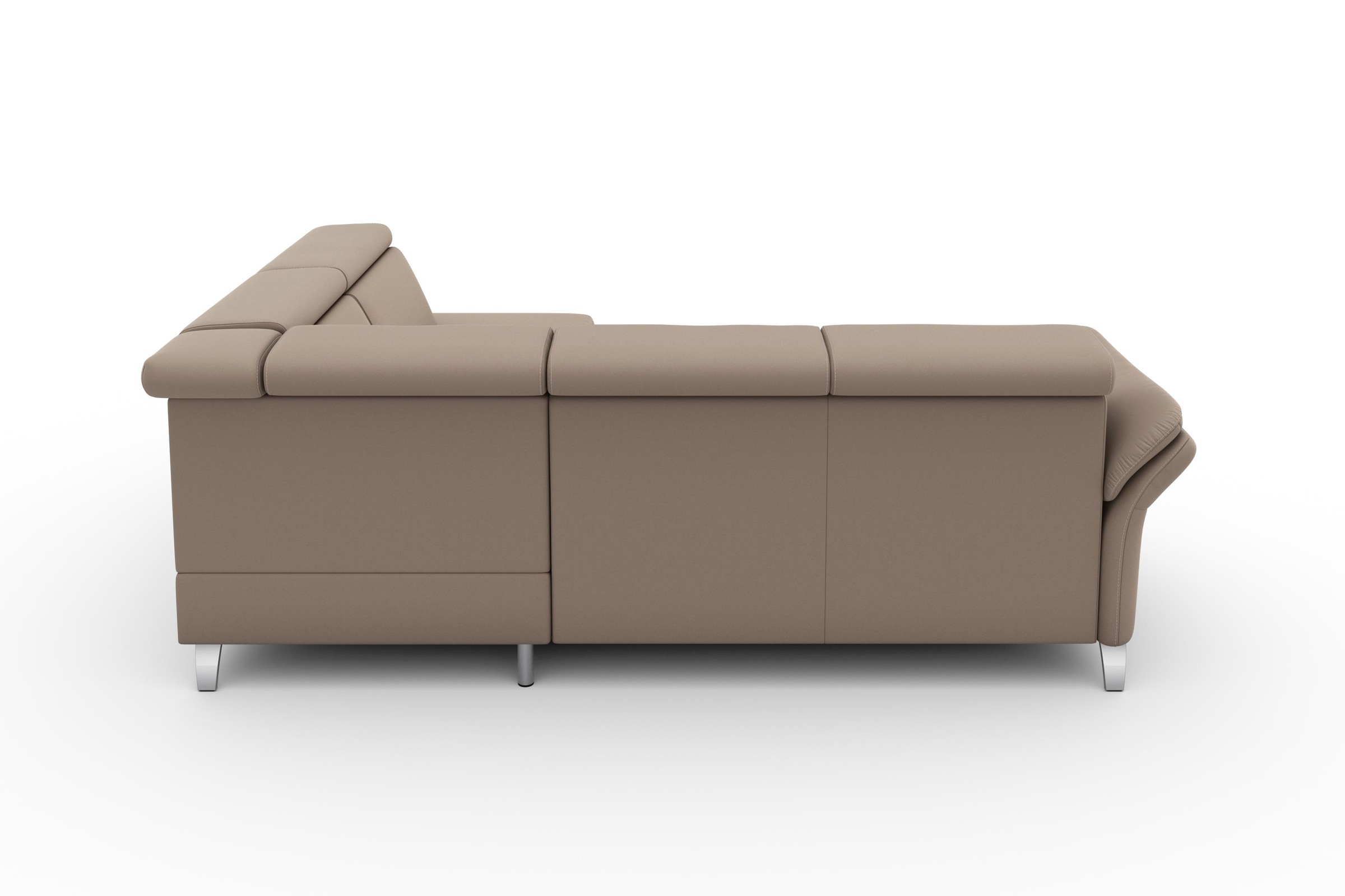sit&more Ecksofa »Vincenzo L-Form«, inklusive Kopfteilverstellung, wahlweise mit Bettfunktion, Bettkasten