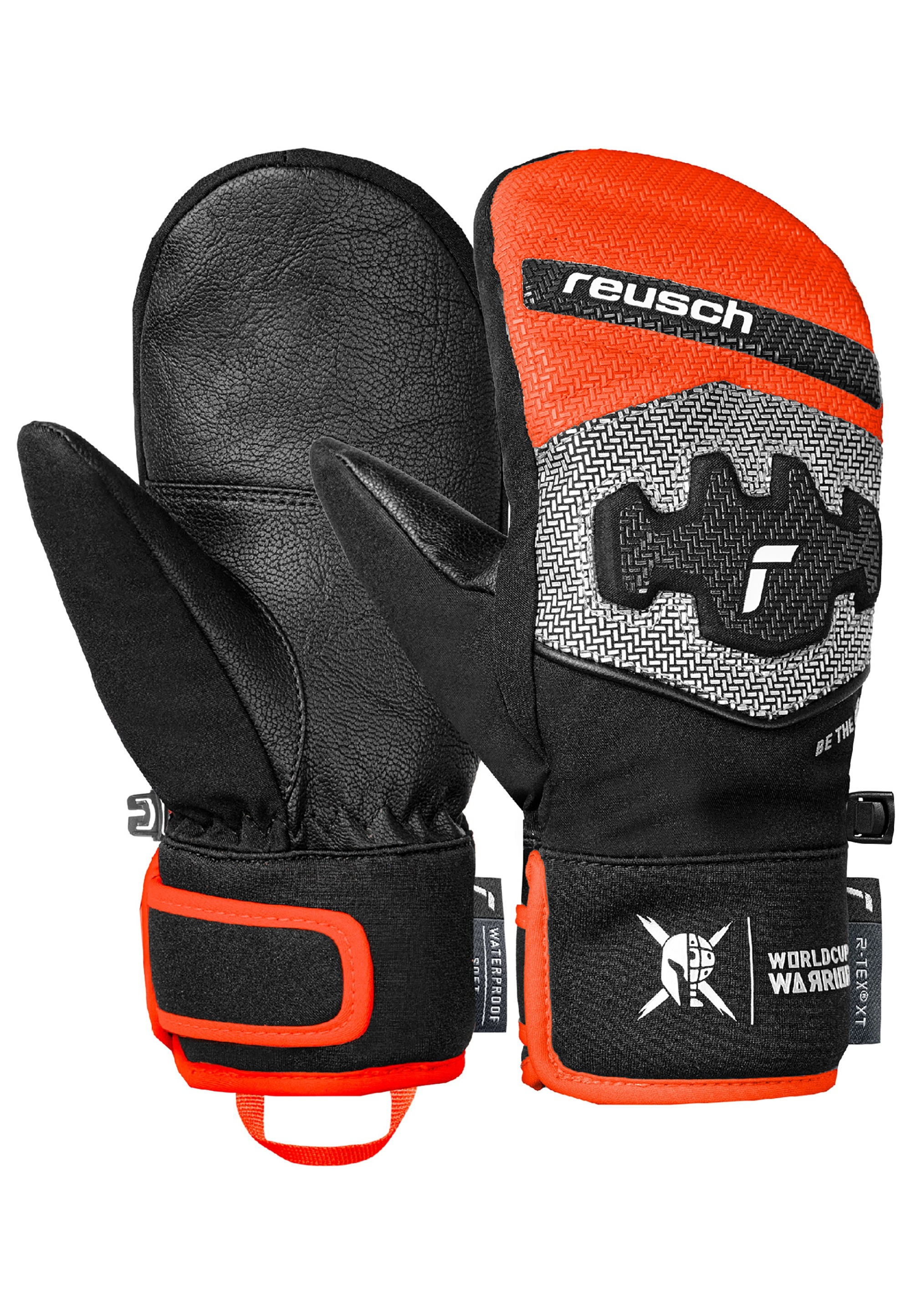 REUSCH Kinder Fäustlinge "Worldcup Warrior Prime R-TEX XT Junior Mit"grau, mehrfarbig, Gr. 5, bestickt, 90% Polyester, 10% Polyurethan, Handschuhe,