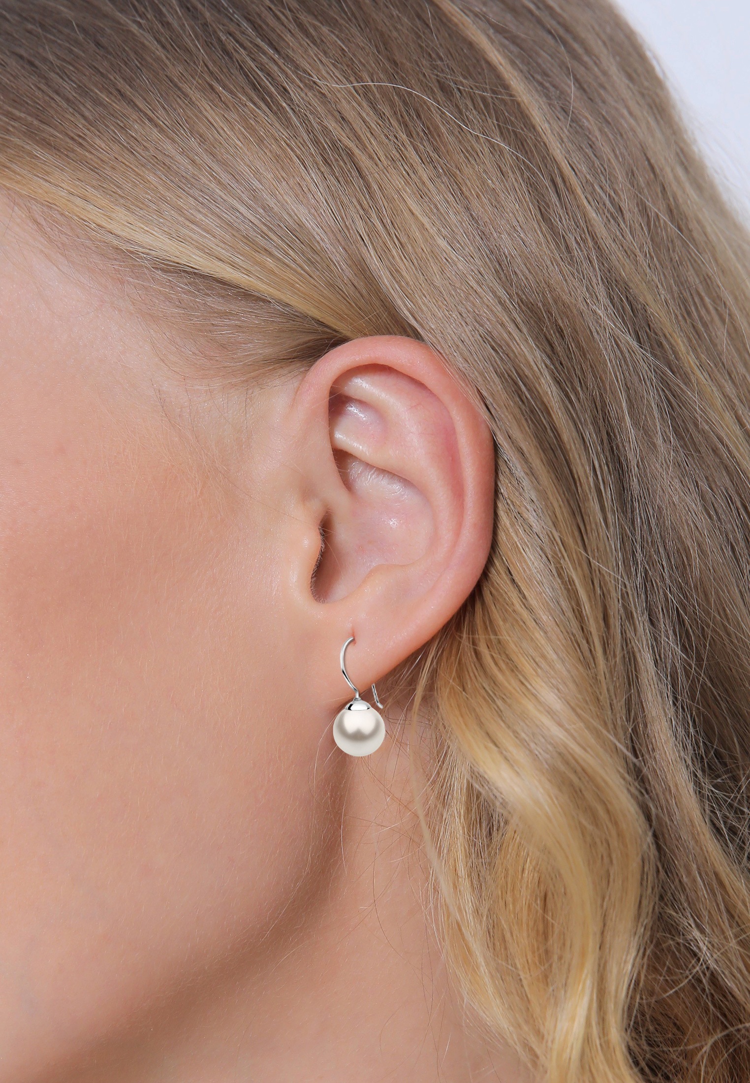 Nenalina Paar Ohrhänger »Hänger Basic Synthetische Perle 925 Silber«