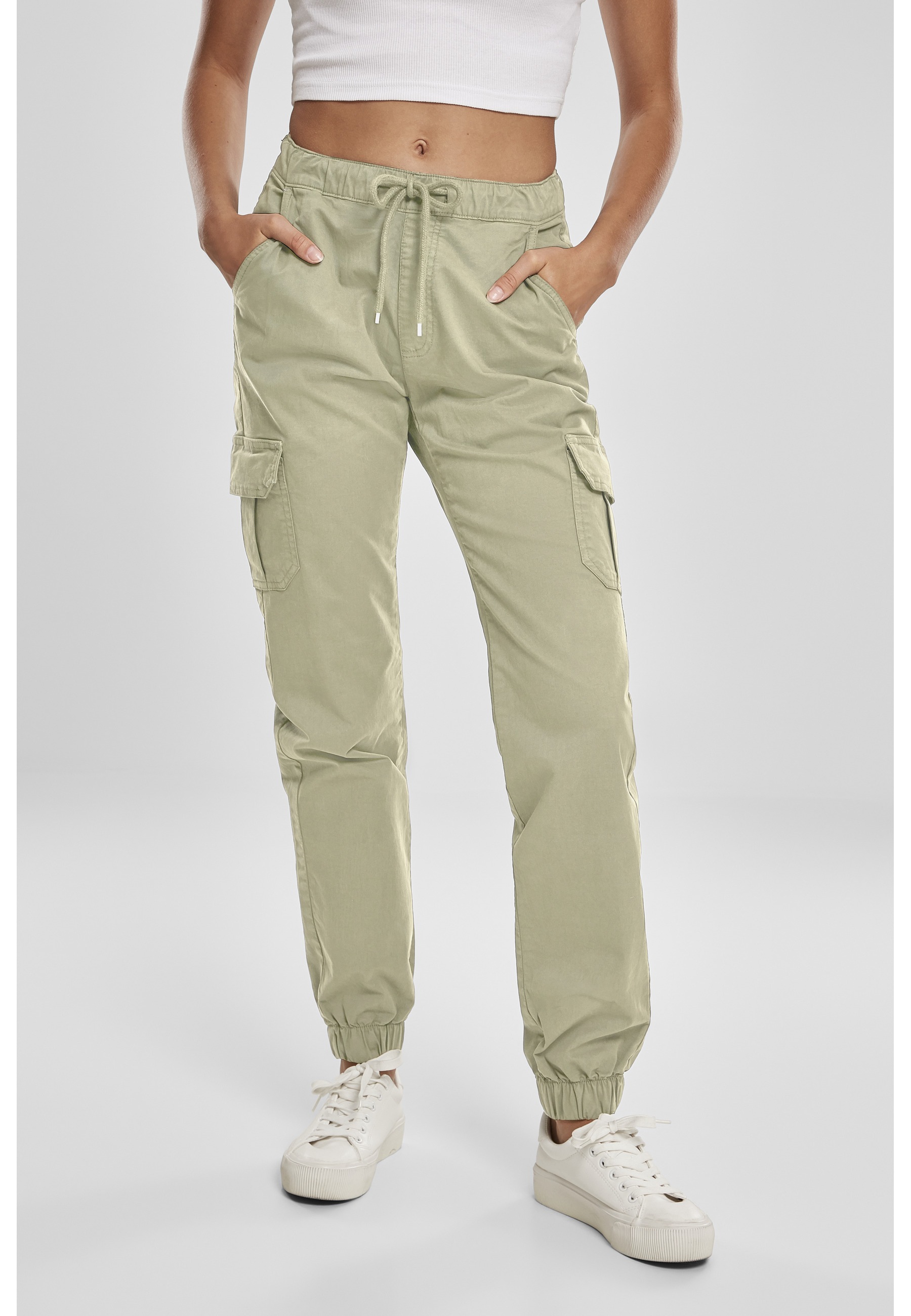 URBAN CLASSICS Cargohose »Urban Classics Damen Ladies High Waist Cargo Jogging Pants«