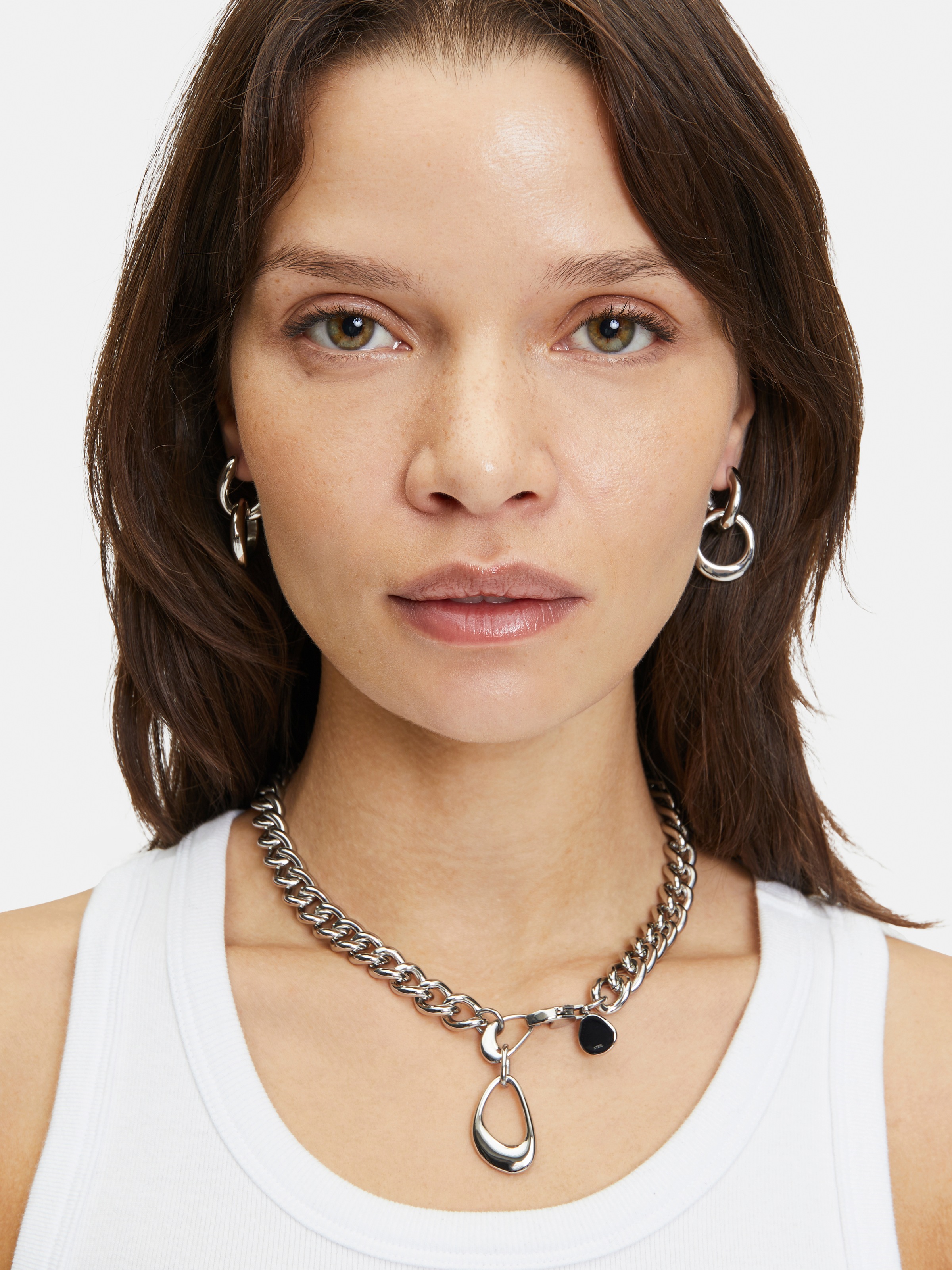 Liebeskind Berlin Paar Creolen »Schmuck Geschenk Edelstahl Ohrringe The Organic«, Einhänger abnehmbar