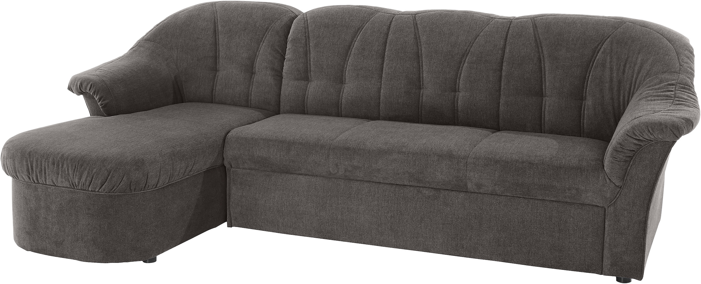 DOMO collection Ecksofa »Pegnitz, elegante Rückensteppung, komfortabel, L-Form«, wahlweise mit Bettfunktion
