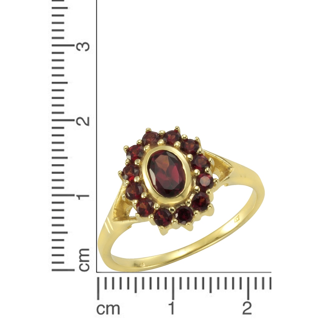 Firetti Fingerring »Schmuck Geschenk Gold 333 Damenring Goldring Edelstein Farbstein«, mit Granat