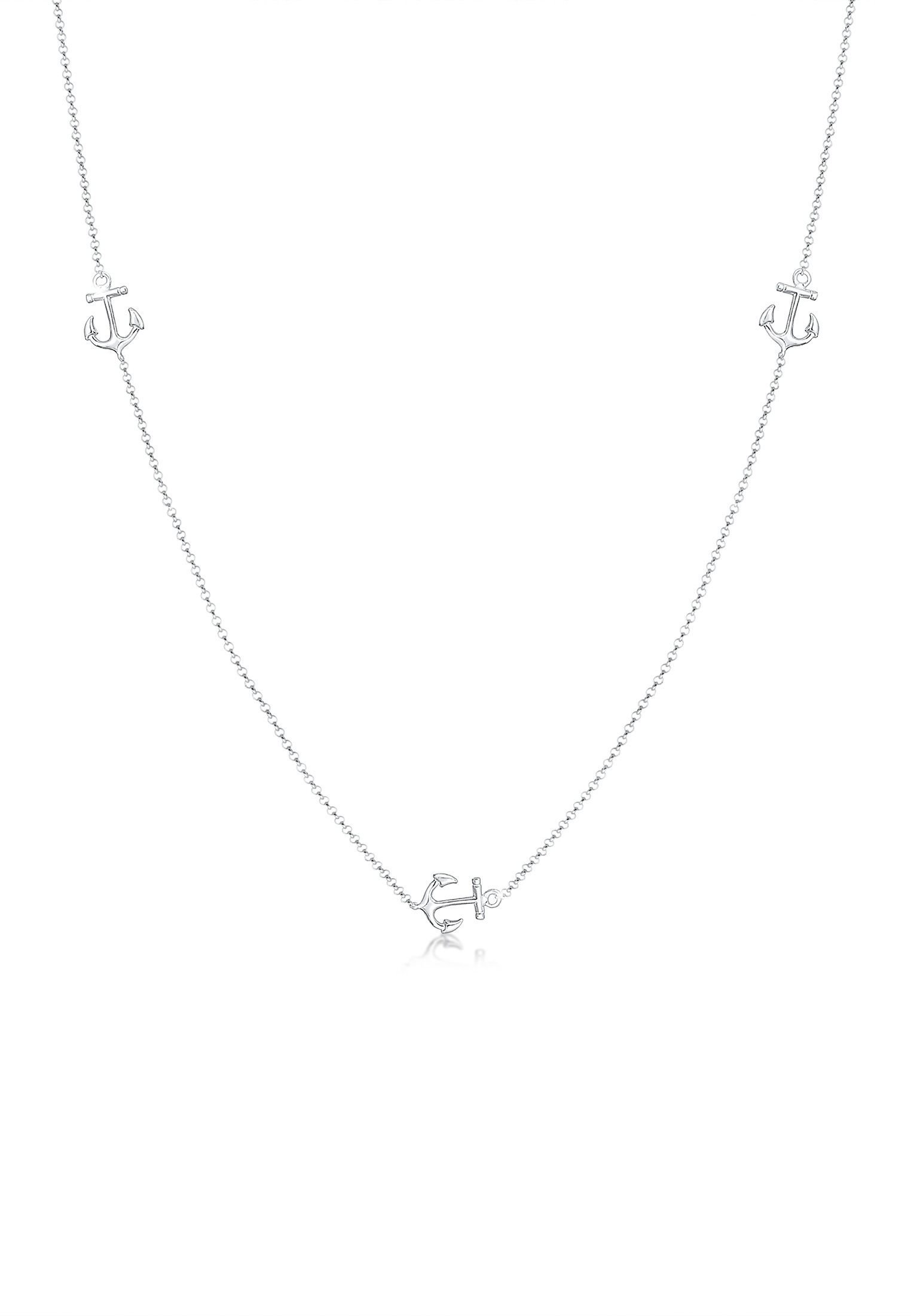 Elli Collana Donna Con Ciondolo Ancora In Argento 925 – Look Maritim, Regalo In Confezione Velluto