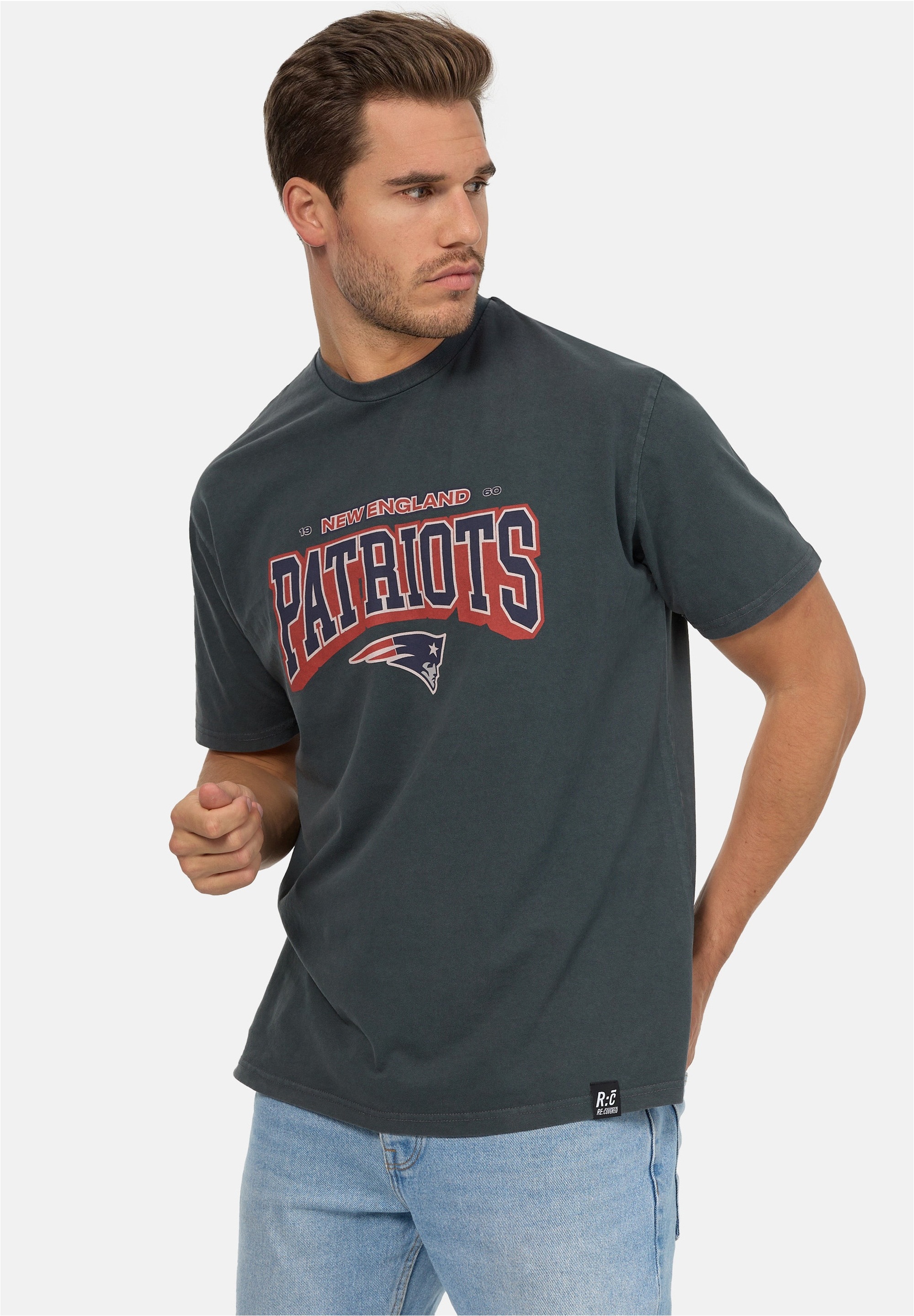 Recovered T-Shirt »NFL Patriots 17 Washed Relaxed«, (1 tlg.), für alle New England Patriots-Fans