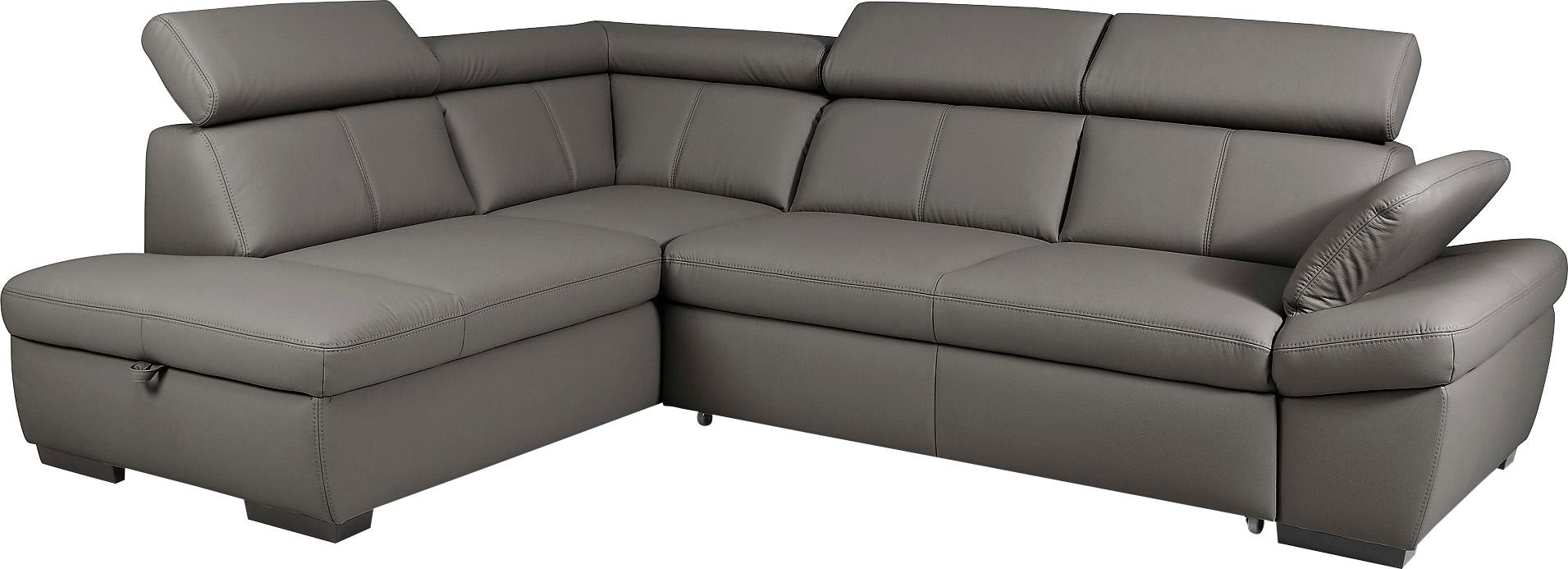 exxpo - sofa fashion Ecksofa »Salerno, klassisch modernes Funktionssofa, hoher Sitzkomfort, L-Form«, inkl. Kopf- und Armteilverstellung, wahlweise mit Bettfunktion