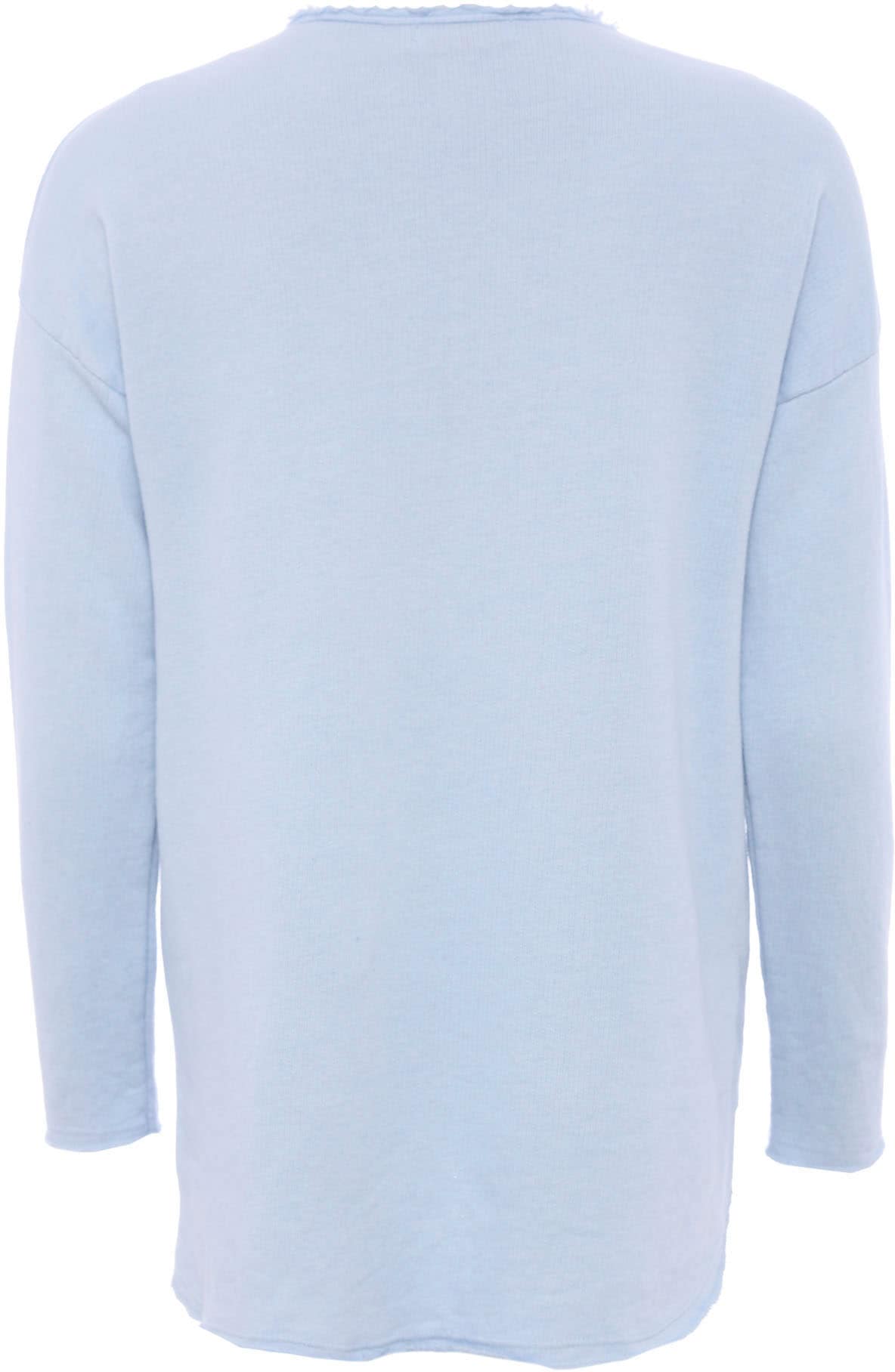 Zwillingsherz Sweatshirt »"Positive Mind"«, Mit V-Ausschnitt im Used Look und Stempeldruck