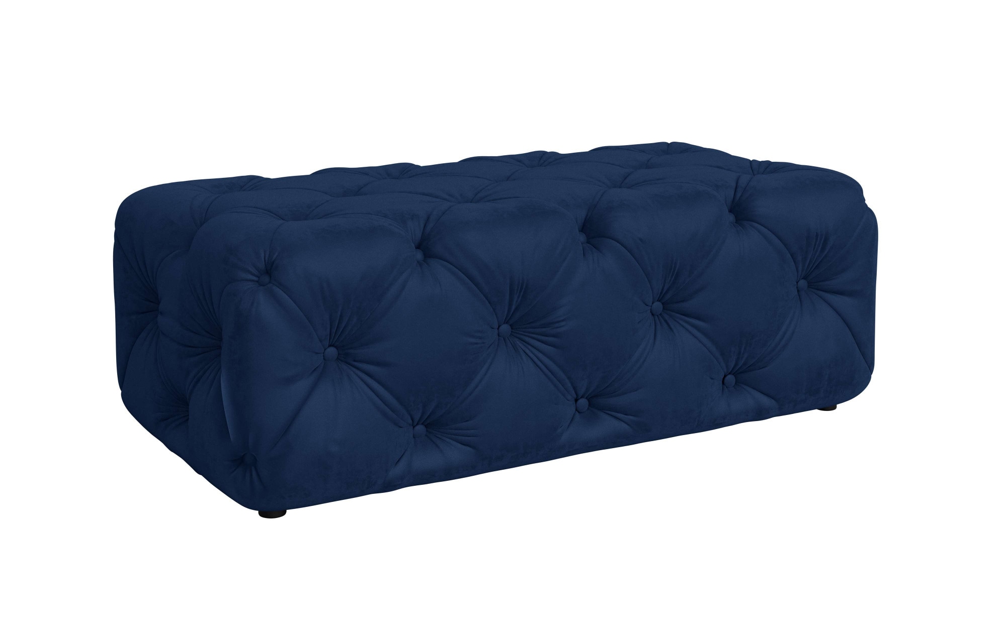 Places of Style Polsterhocker »FOLLINA«, Polsterhocker mit klassischer Chesterfield-Knopfheftung