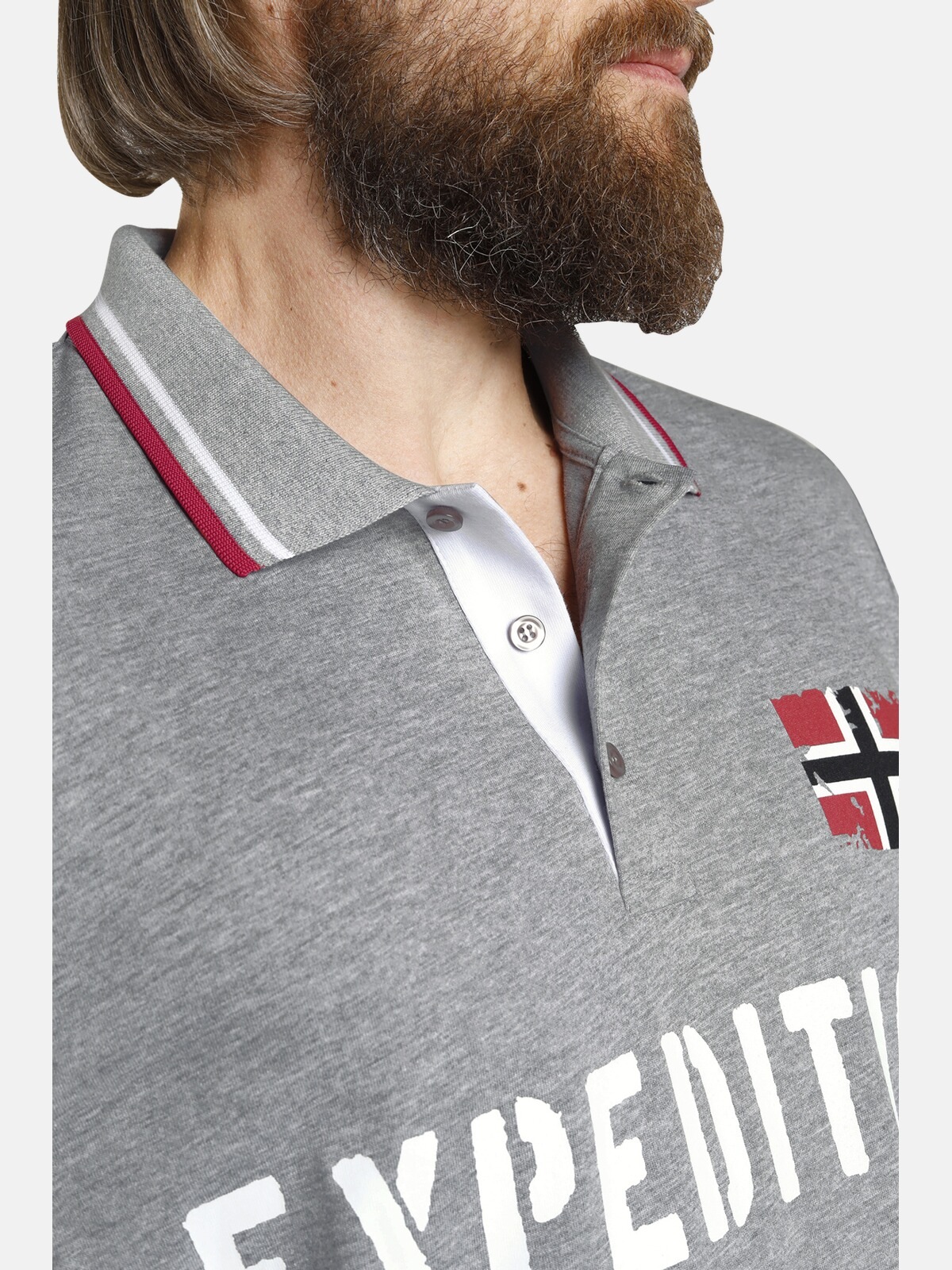 Jan Vanderstorm Poloshirt »Doppelpack Poloshirt JOHAN«, (2 tlg.), in zwei Designs (2er-Pack)