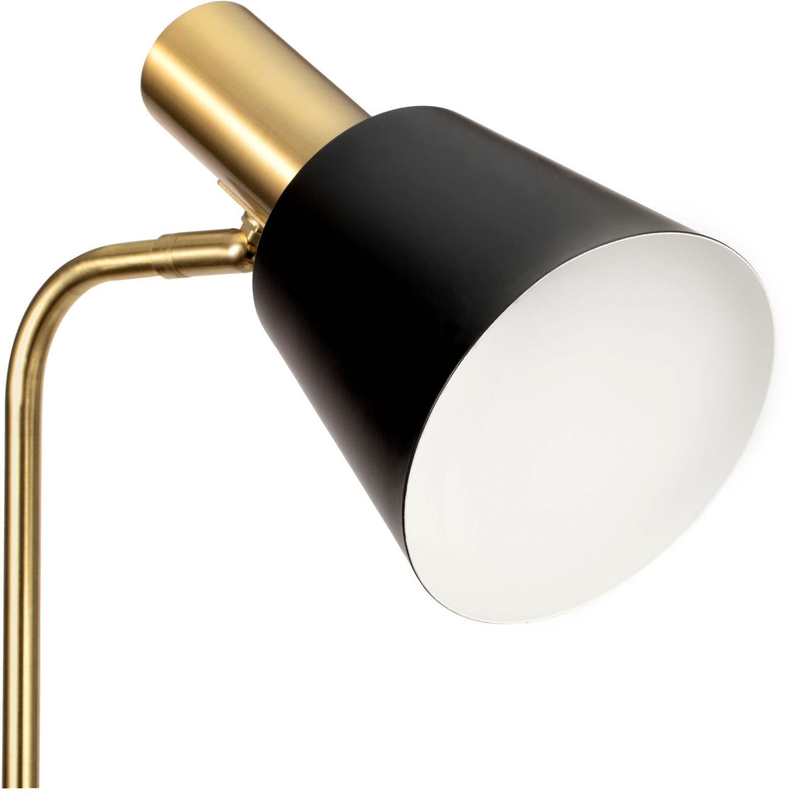 Metall E27, Stehlampe flammig-flammig, »Grand BAUR 1 | Gold, Pauleen Elegance«, Schwarz,
