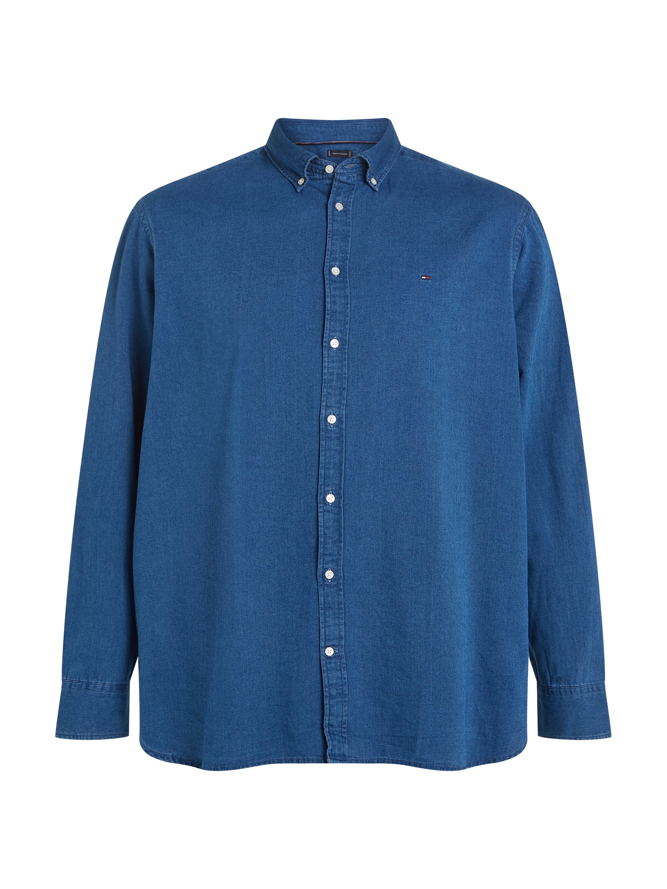 Tommy Hilfiger Big & Tall Jeanshemd »BT-CHAMBRAY SHIRT-B«, in Großen Größen, Mit Logostickerei