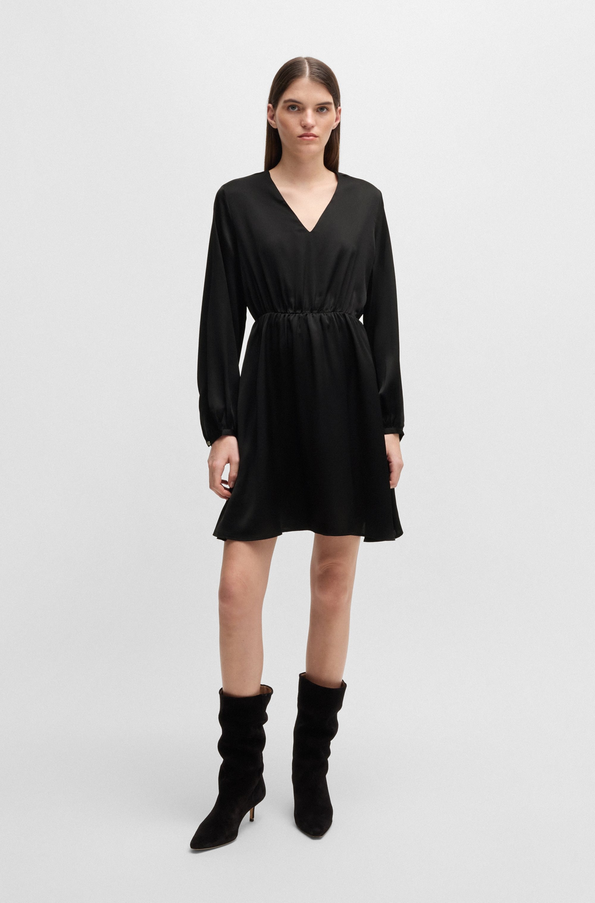 BOSS ORANGE Blusenkleid "Doria Premium Damenmode" in A-Linien Form günstig online kaufen