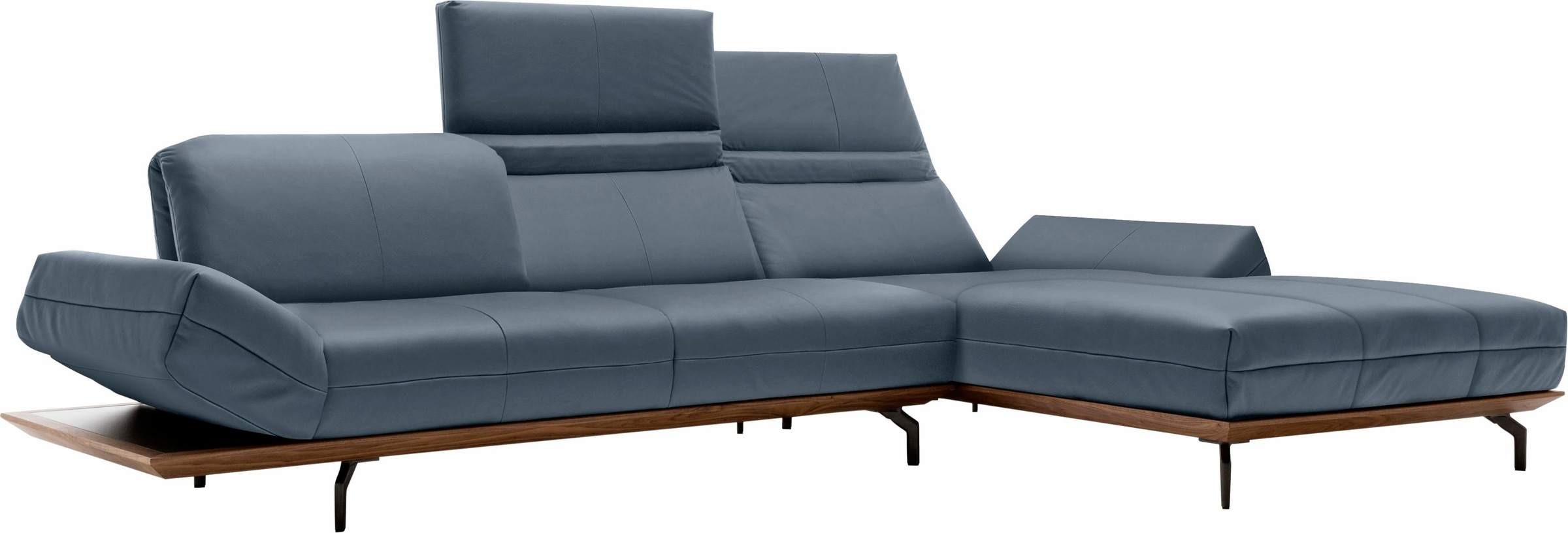 Thumbnail - Creation BY ROLF BENZ Ecksofa "CR.420, Designecksofa, L-Form" in 2 Qualitäten, Holzrahmen in Eiche Natur oder Nußbaum, B...