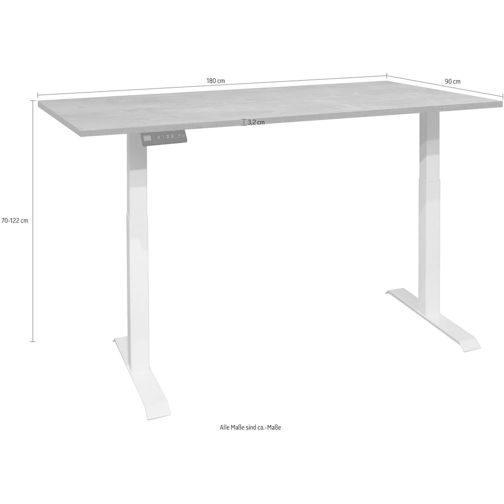 Mäusbacher Schreibtisch »Big System Office«, Breite 140 cm, elektrisch höhenverstellbar