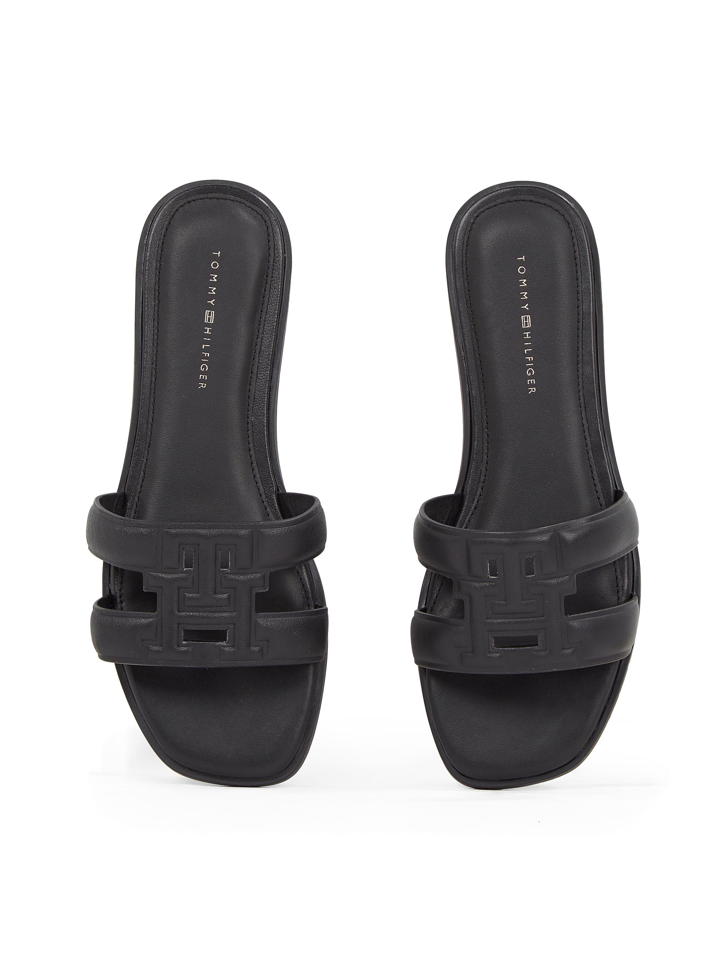 Tommy Hilfiger Pantolette »TH LOGO STRAP MULE«, Bequemschuh, Sommerschuh, Flats mit TH-Logo