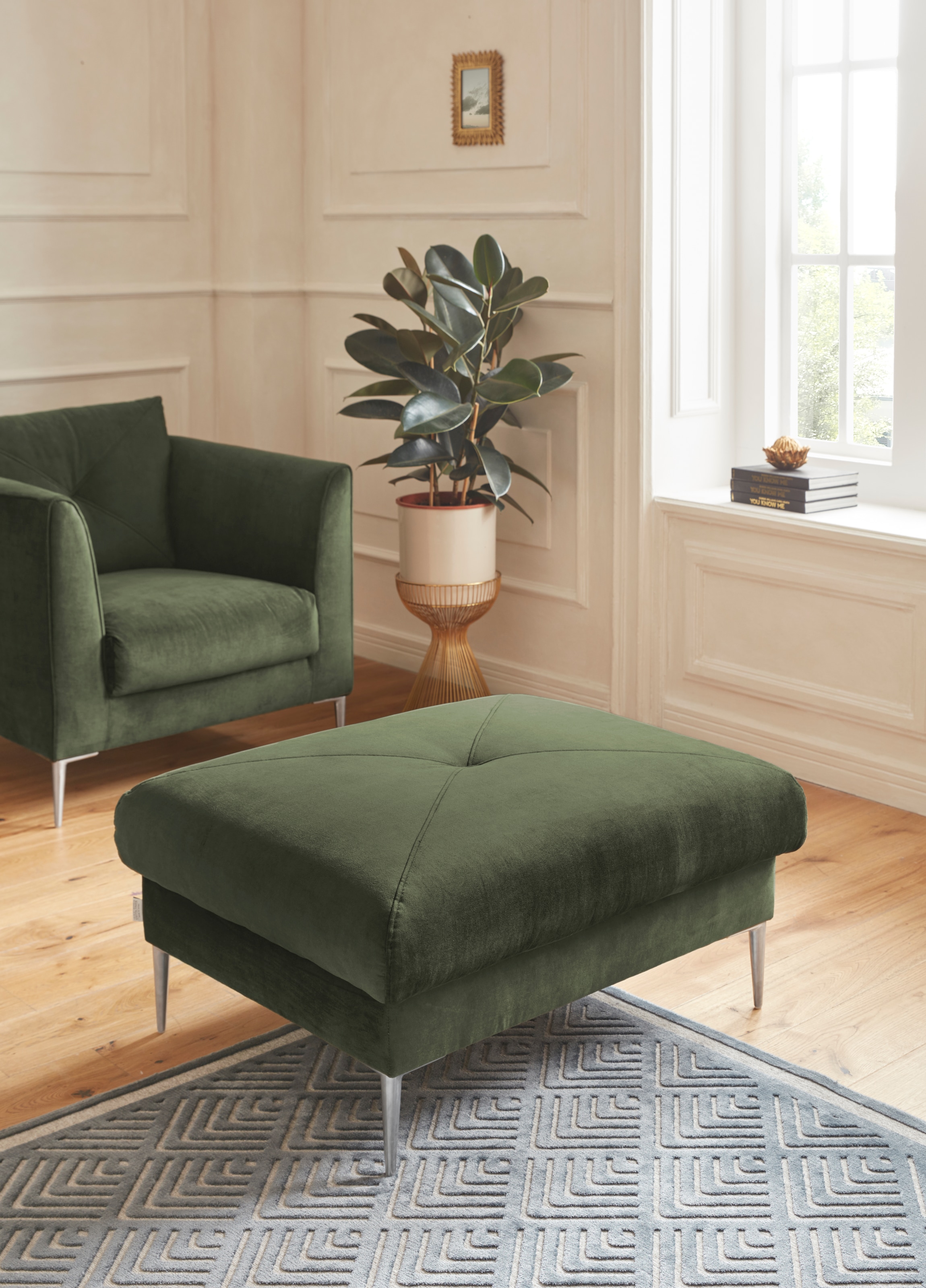 TRENDMANUFAKTUR Hocker "Chilltime, elegant und bequem durch Komfortsitzhöhe günstig online kaufen