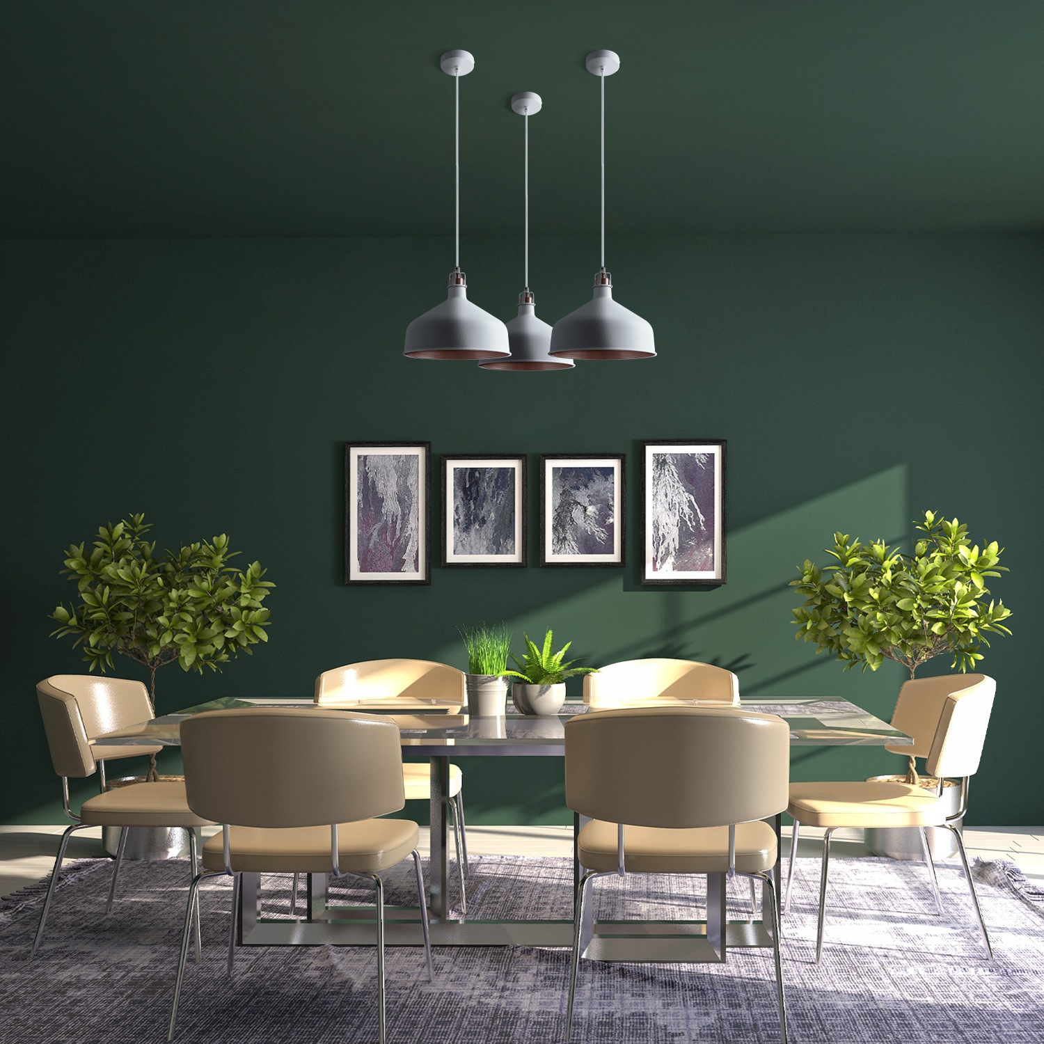Paco Home Pendelleuchte »JAMES«, 1 flammig, Leuchtmittel E27 | ohne Leuchtmittel, Küchenlampe Hängend Hängelampe Esszimmer Esstischlampe Industrial