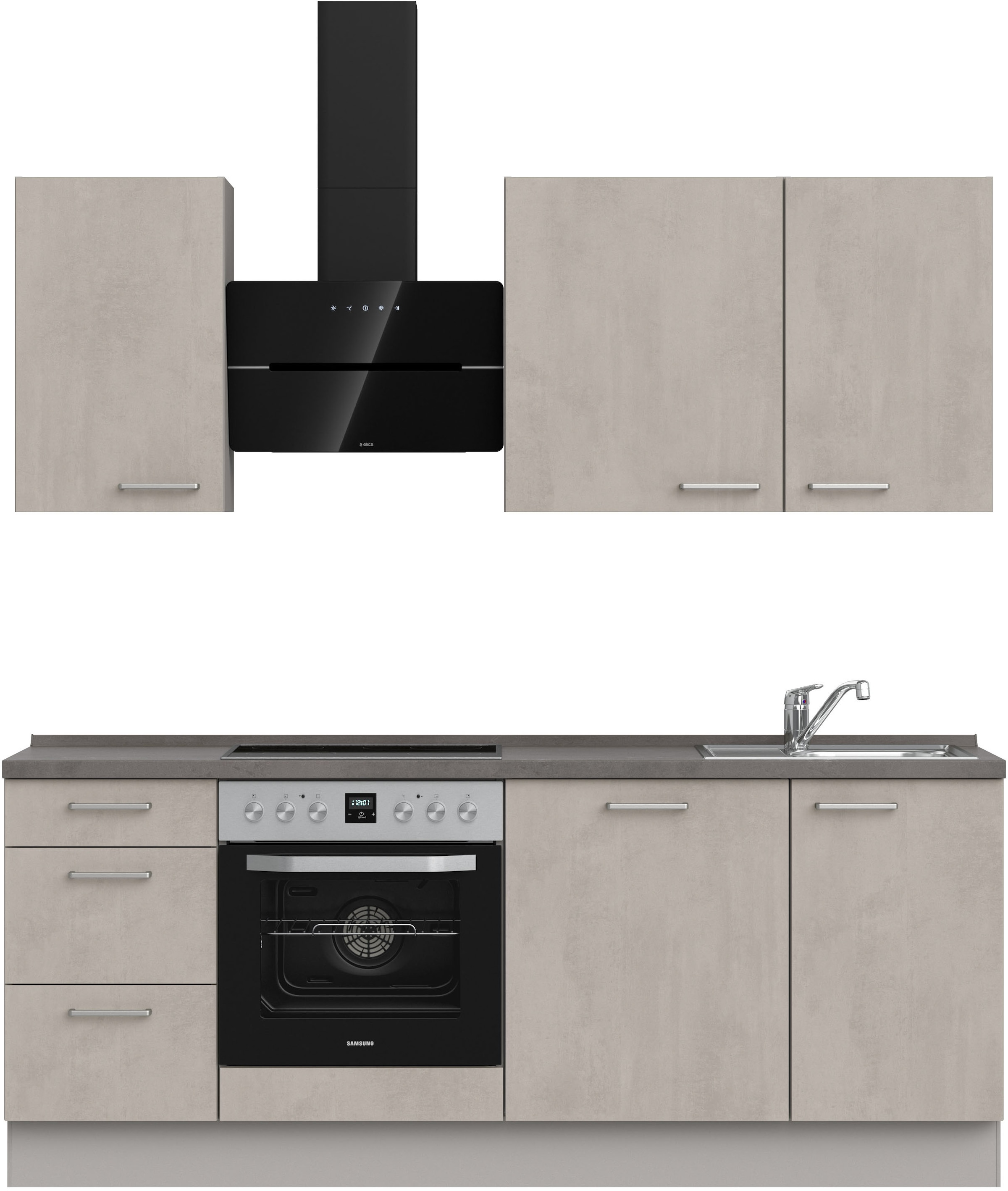 nobilia Küchenzeile ""Riva II"" vormontiert, Ausrichtung wählbar, Breite 21 günstig online kaufen